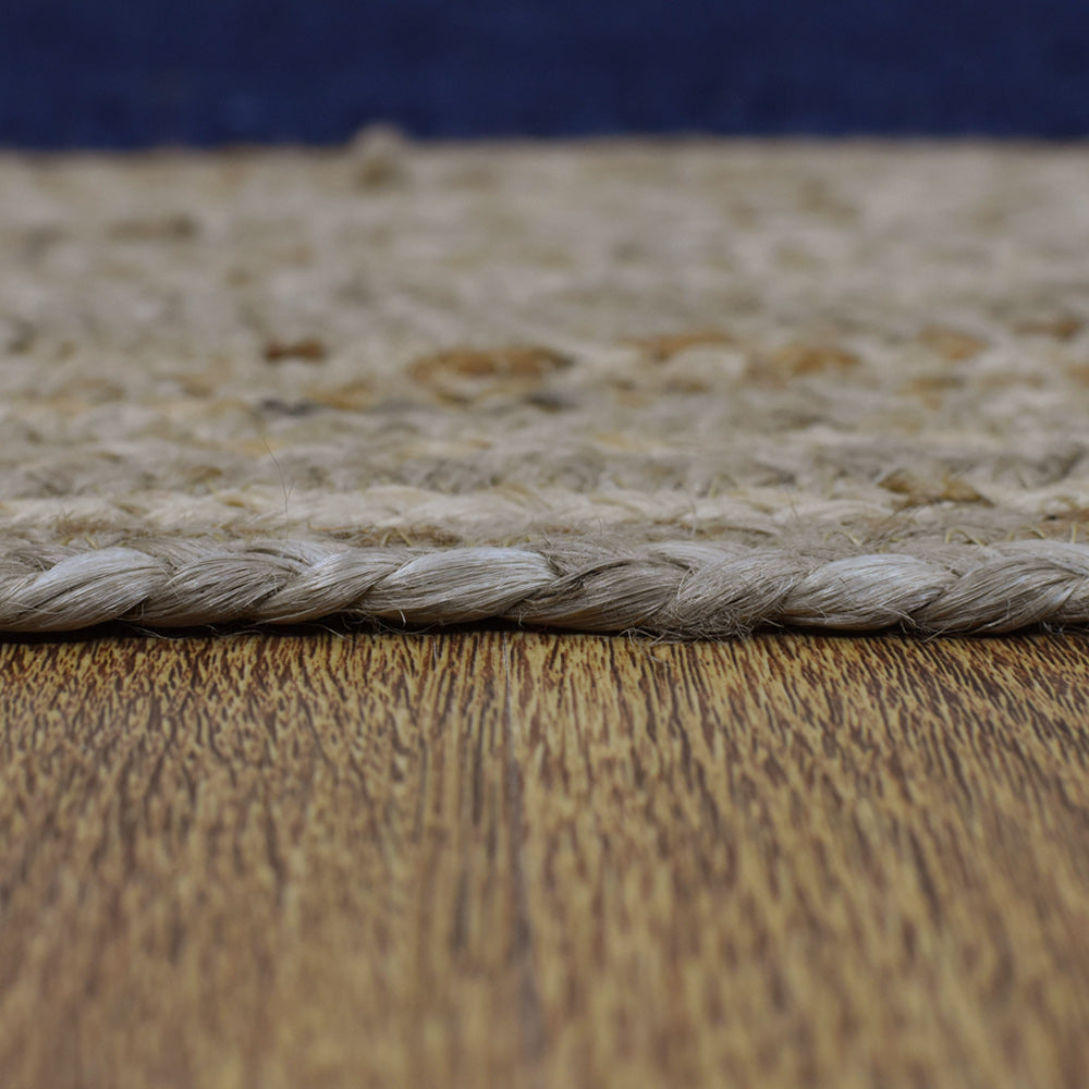 Handwoven Jute Braided Rug - Natural Fiber Floor Mat for Living Room, Bedroom & Boho Home Decor - Eco-Friendly & Durable 5x8 Area Rug