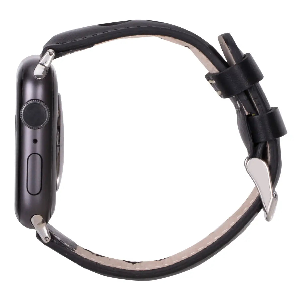 Premium Black Leather Apple Watch Band - Classic & Durable Strap for Apple Watch Series 1-9 - Perfect for Business, Casual & Formal Occasions