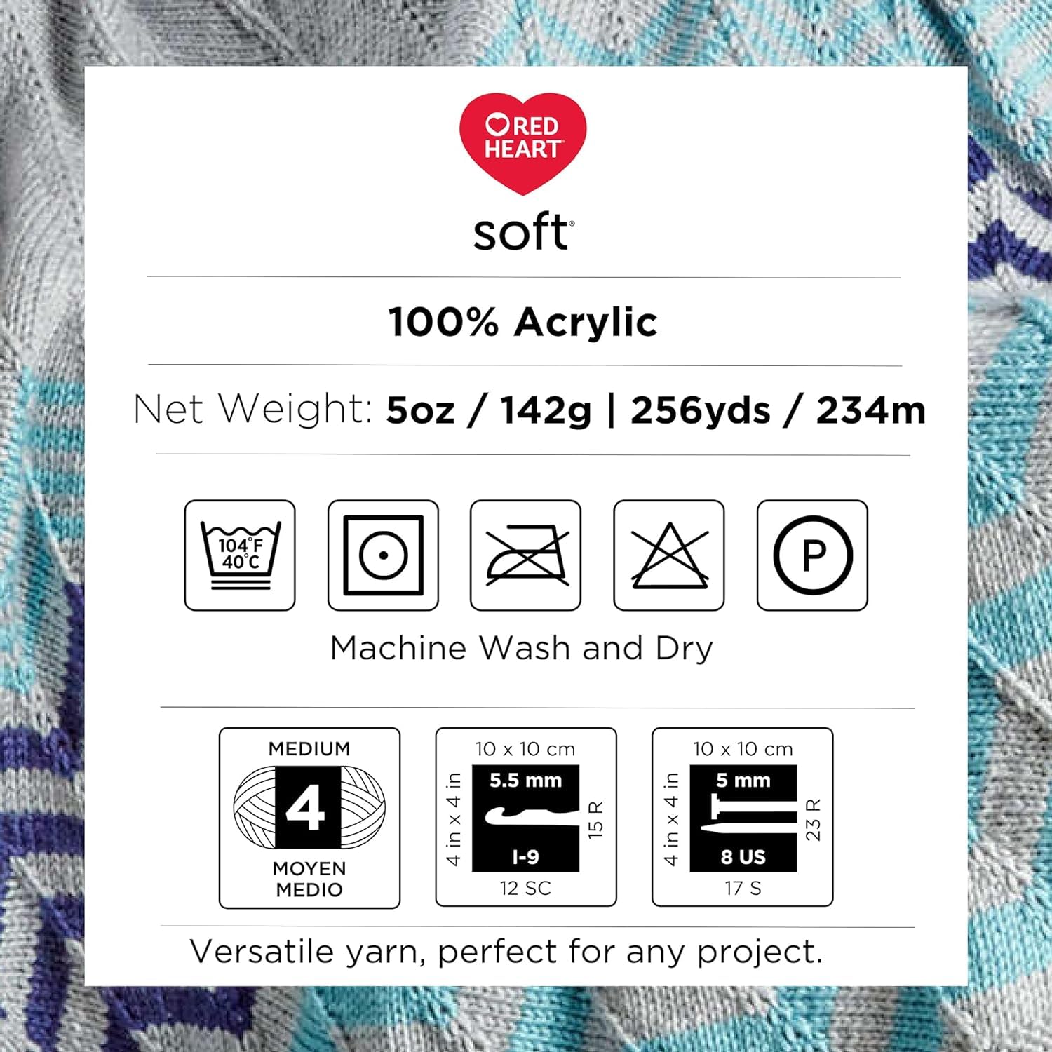 RED HEART Soft Yarn - Premium Acrylic Knitting Yarn in Really Red Color - Perfect for Crochet, Knitting Projects, and DIY Crafts
