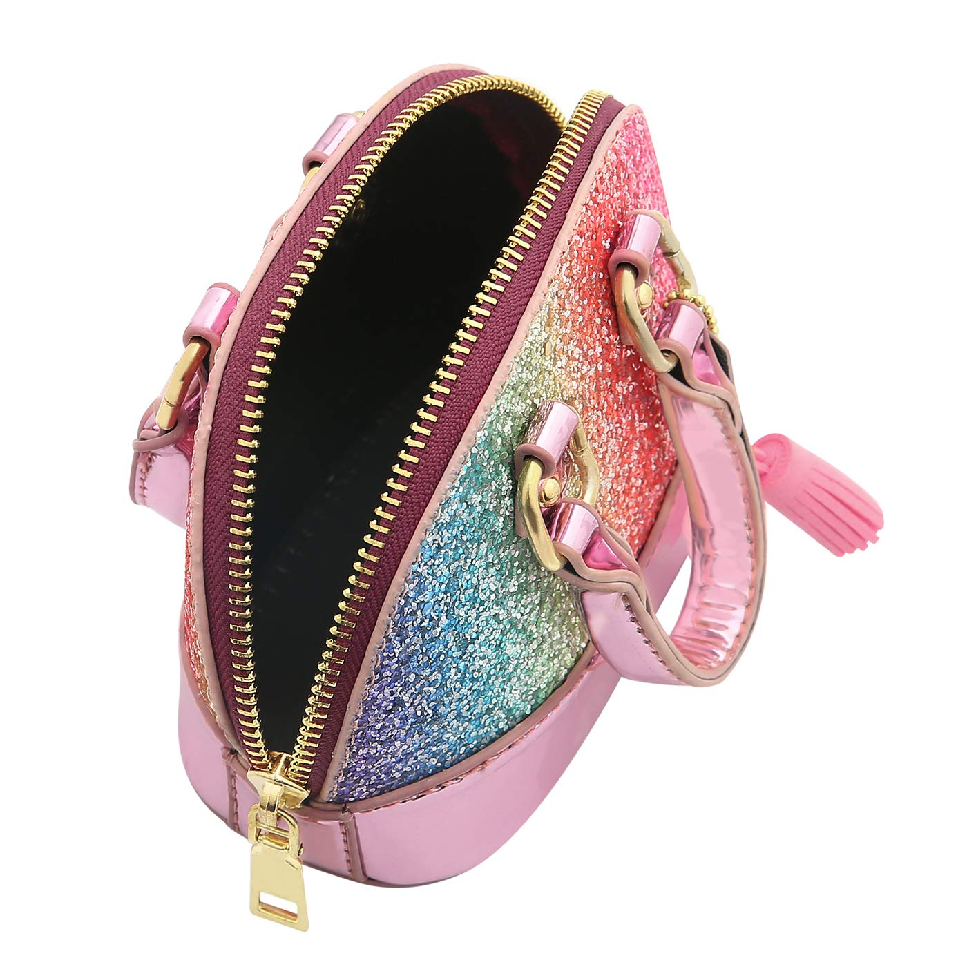 Sparkly Princess Crossbody Purse for Girls - Glitter Dome Handbag for Kids | Perfect for Birthday Gifts, Parties & Dress-Up Play