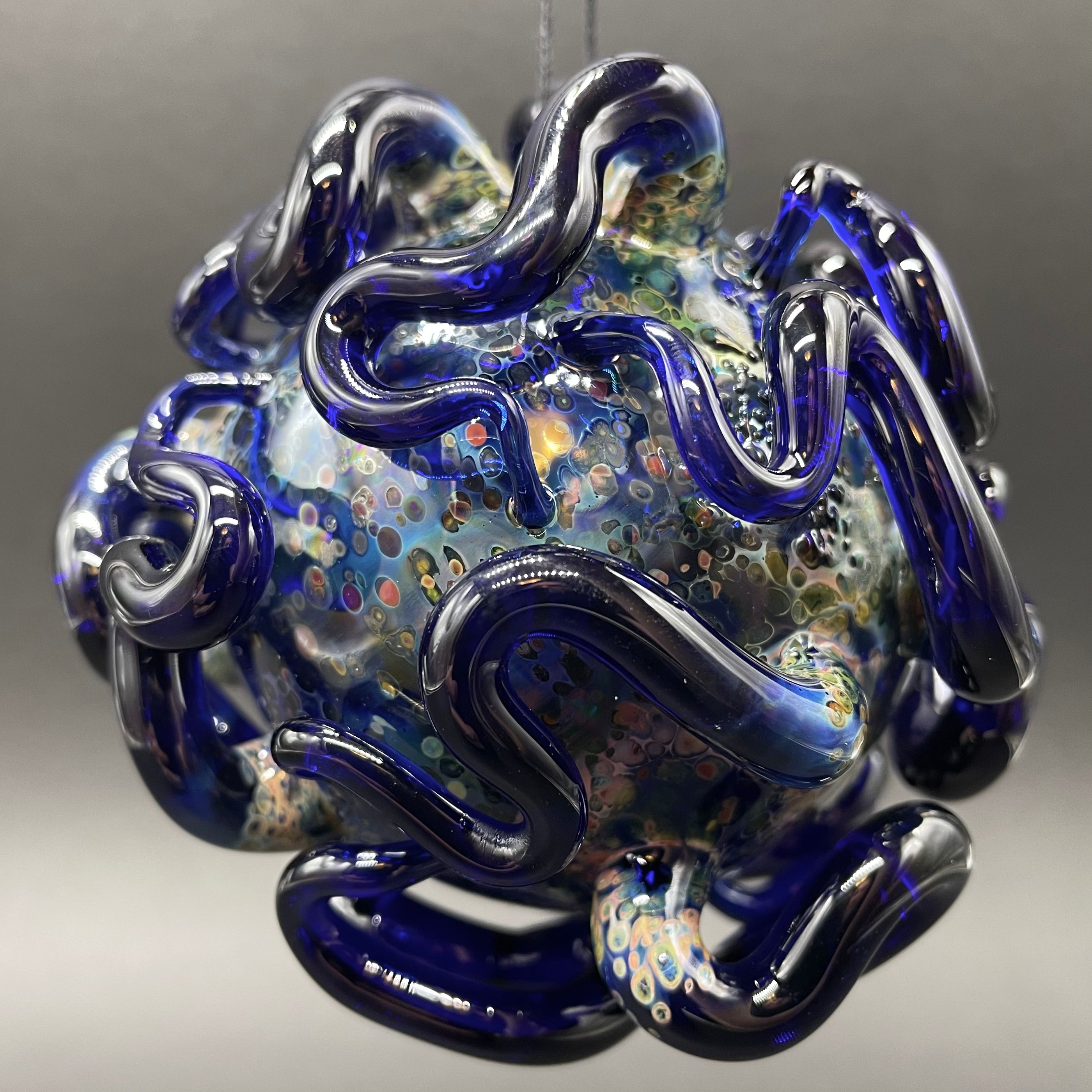 Worm Globe Ornament - Unique Handmade Decorative Glass Ball for Home, Garden, and Christmas Tree Decor | Perfect Gift for Nature Lovers