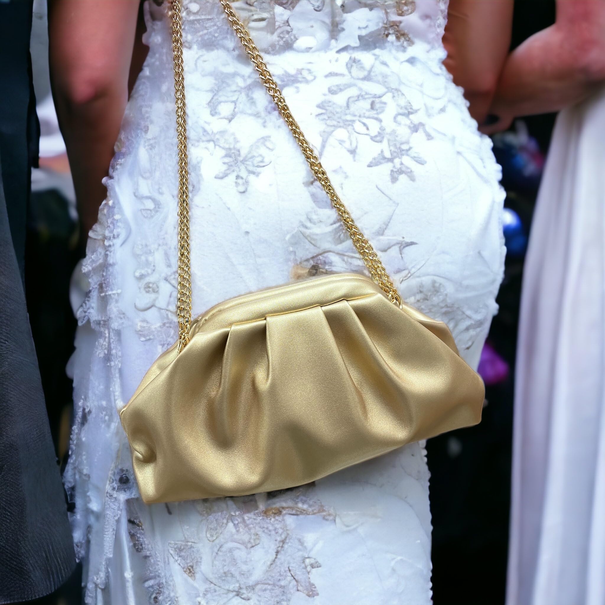 Stylish Slouchy Clutch Bag for Women - Elegant Evening Purse, Wedding & Party Handbag | Perfect for Date Nights, Bridal Events & Formal Occasions