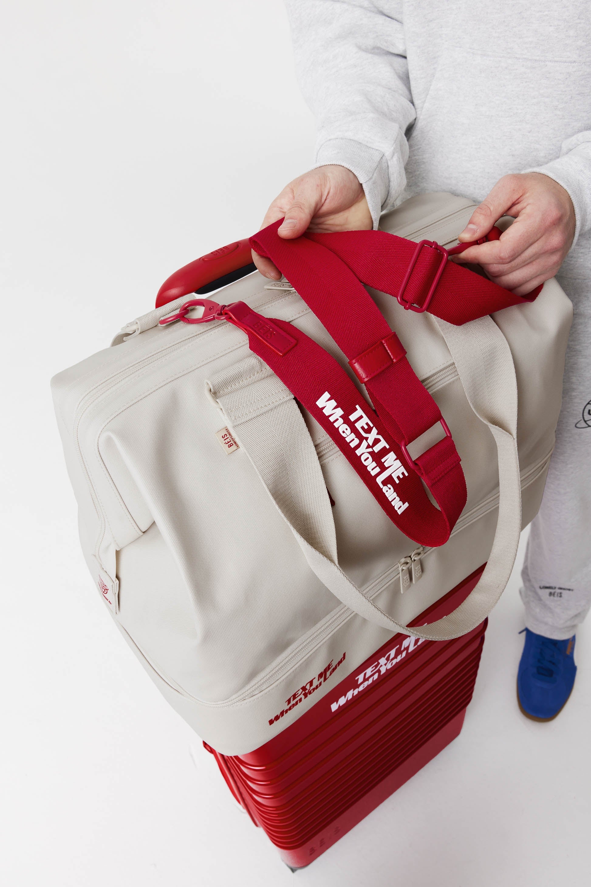 Text Me Red Adjustable Shoulder Strap - Durable & Comfortable for Bags, Purses & Travel Accessories - Perfect for Everyday Use, Commuting & Outdoor Adventures