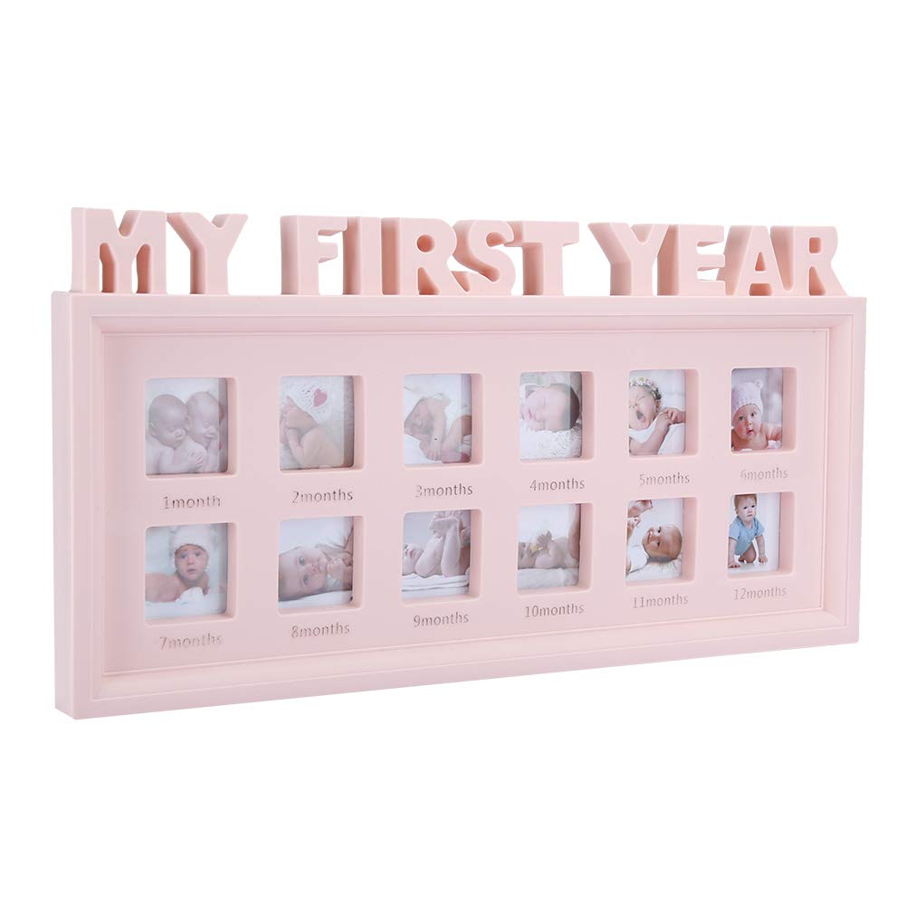01 Room Wall Decor Picture Souvenir Album - First Year Memory Keepsake Frame for Newborn Baby | Nursery Decor, Baby Shower Gift, Christening Present