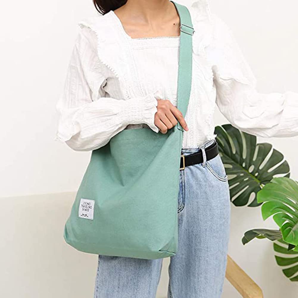Stylish ROUROU Canvas Shoulder Bag for Women - Large Capacity Crossbody Purse & Tote Handbag | Perfect for Work, Travel & Everyday Use