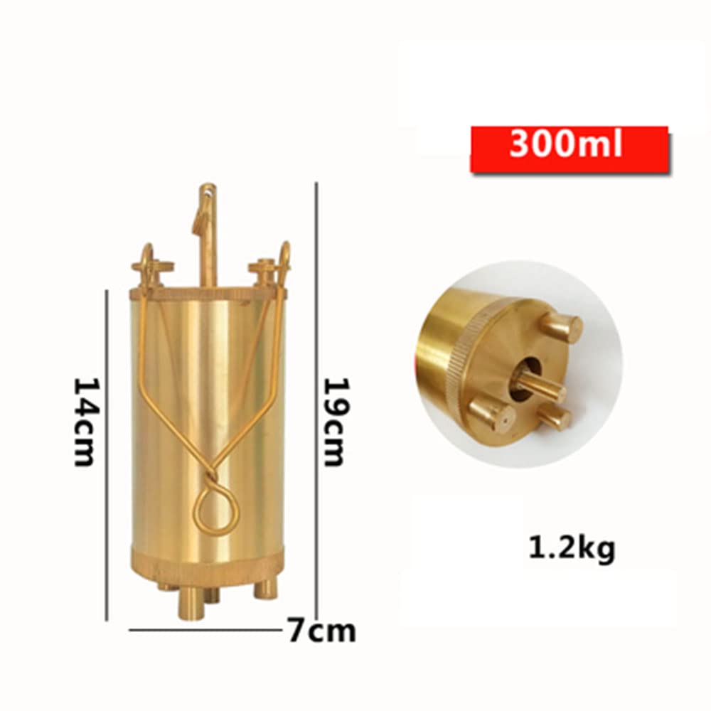 Universal 300ML Copper Bottle Petrochemical Oil Sample Dead Bottom Tank Sampler - All Level Sampling for Industrial, Laboratory, and Field Testing | Durable & Accurate Oil Sampling Tool for Tanks, Pipelines, and Storage Vessels
