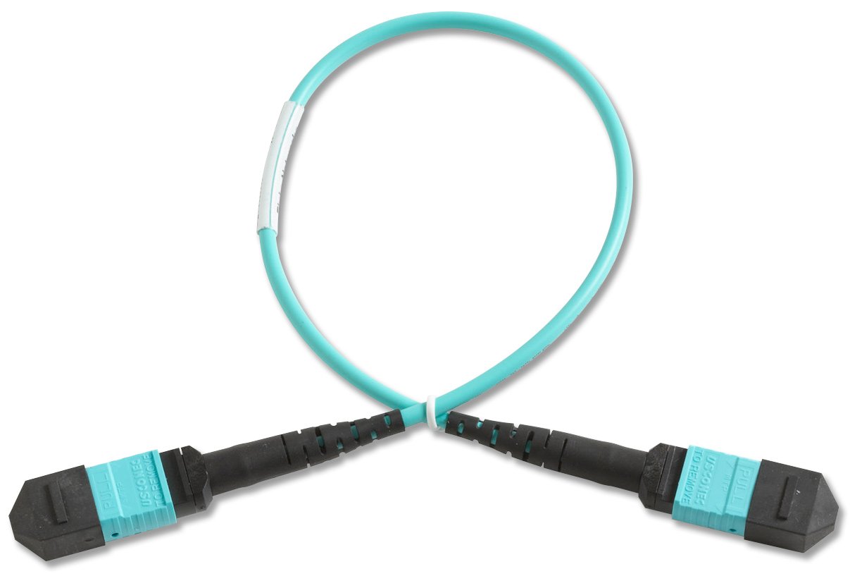 Fluke Networks TRC-MPO-UU-B MPO/MPO Test Reference Cord - Unpinned/Unpinned, Type B Polarity, 0.3m Length - Fiber Optic Tester Accessory for Network Testing & Data Center Maintenance