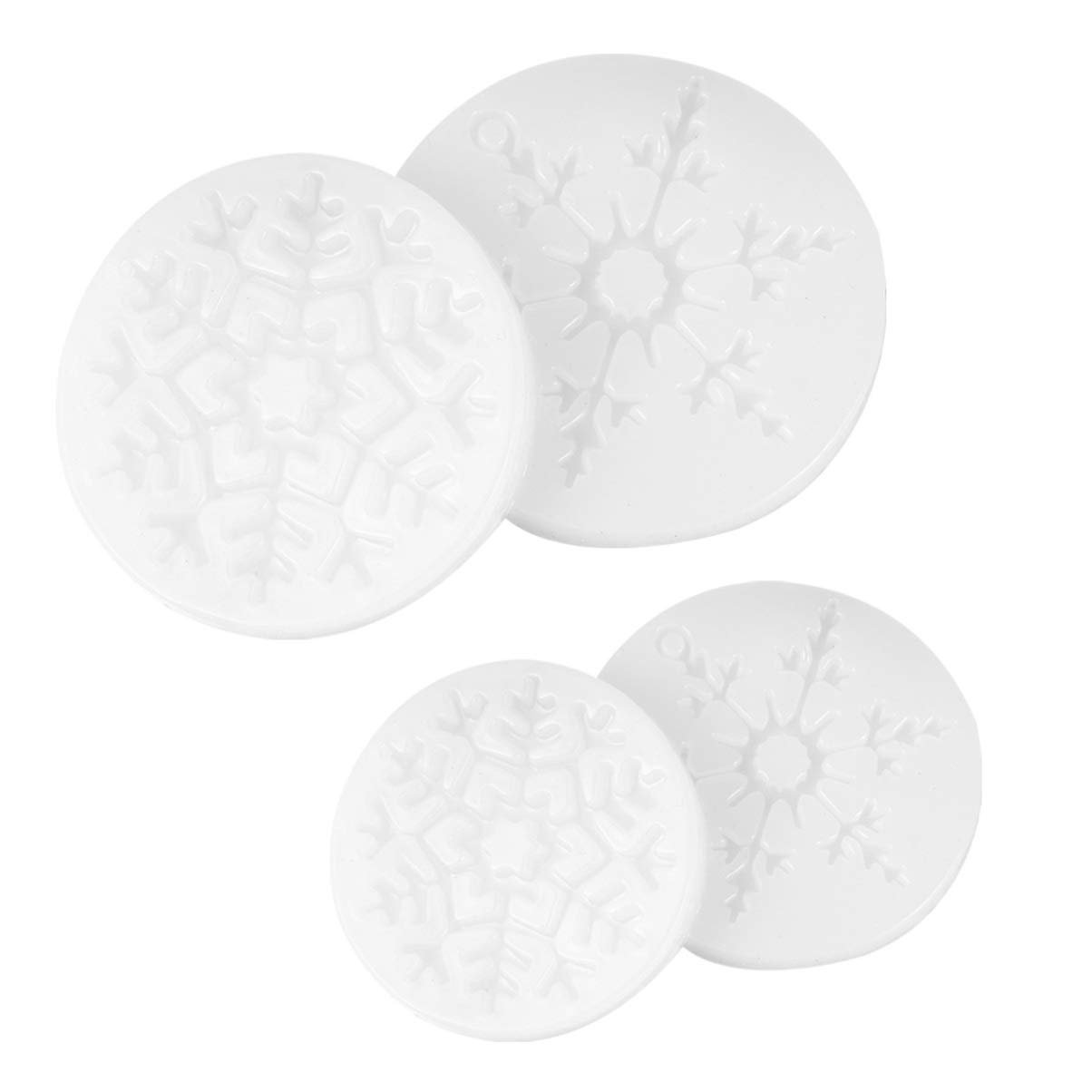 EXCEART 4-Piece Snowflake Silicone Mold Set for Holiday Baking, Jelly, Epoxy Resin Crafts, Christmas Candy Making - Perfect for DIY Fudge, Jewelry & Festive Treats (Great for Christmas Decorations & Gift Making)