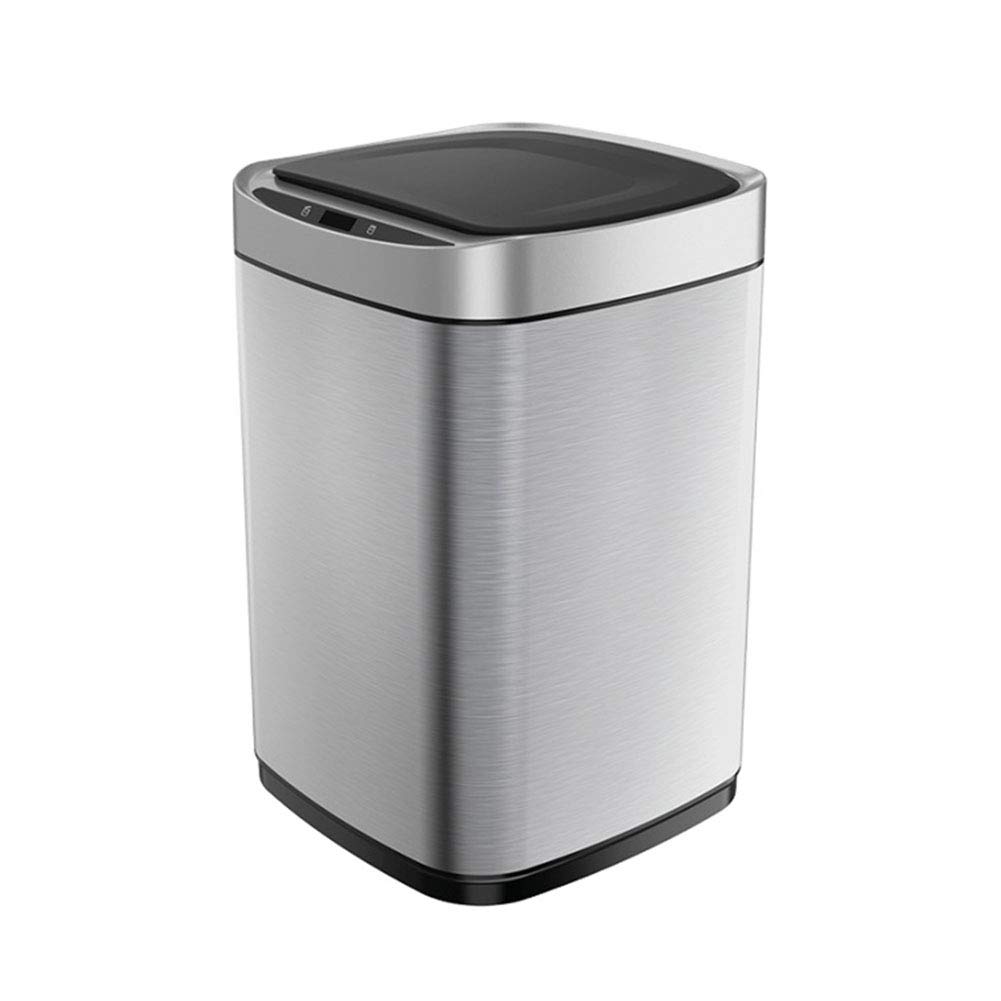 LTLCBB 15L Automatic Touchless Motion Sensor Trash Can - Hands-Free Smart Kitchen Waste Bin with Induction Technology, Rectangular Garbage Can for Home, Office & Bathroom - Gray (Ideal for Hygienic Waste Disposal)