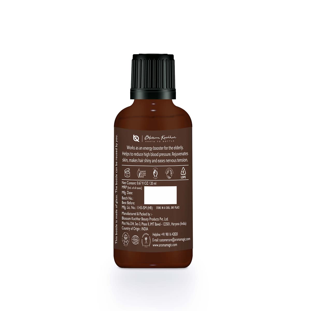 Aroma Magic Ylang Ylang Essential Oil - 100% Pure Natural for Aromatherapy, Diffuser, Massage, Hair & Skin Care | 0.67 Fl Oz/20ml | Relaxation, Stress Relief & Mood Booster | Perfect for Spa, Yoga & Home Use