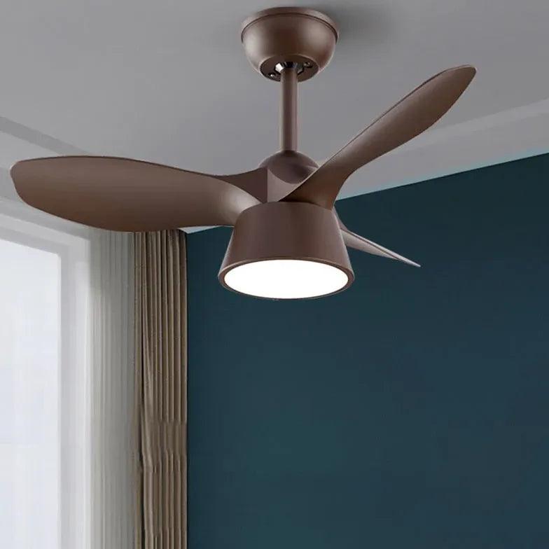 Modern Minimalist Ceiling Fan with LED Light - Quiet Energy Efficient Bladeless Design for Bedroom, Living Room & Office