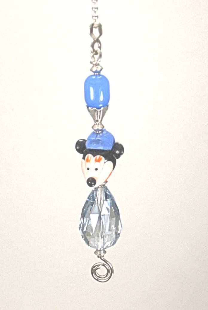 Adorable Mouse Character in Hat Ceiling Fan Pull Chain - Decorative Light Pull for Bedroom, Nursery & Kids Room Decor