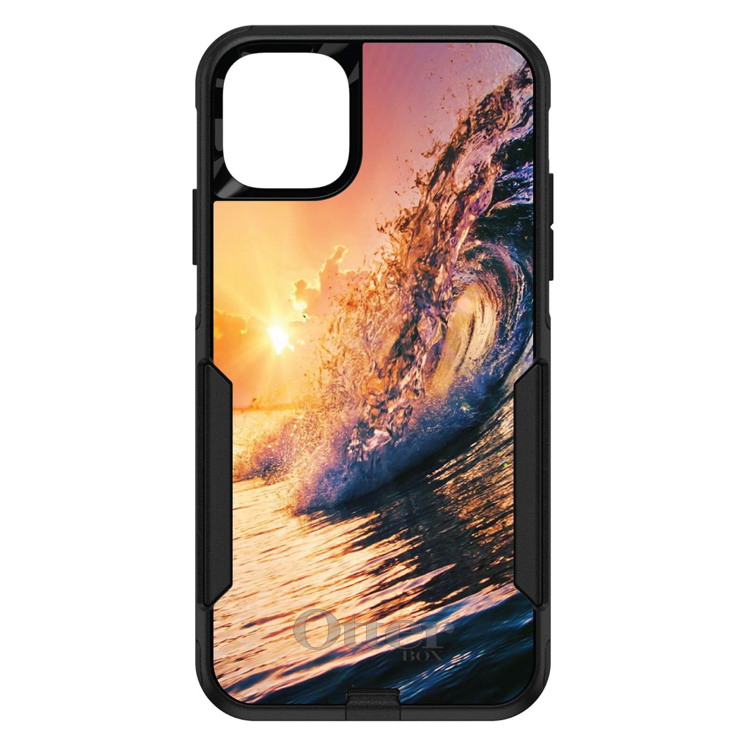 DistinctInk iPhone 11 Pro MAX Case (6.5 Inch) - Shockproof Protective Cover with Ocean Wave Sunset Design - Durable Replacement for OtterBox Commuter - Perfect for Outdoor Activities, Travel & Daily Use