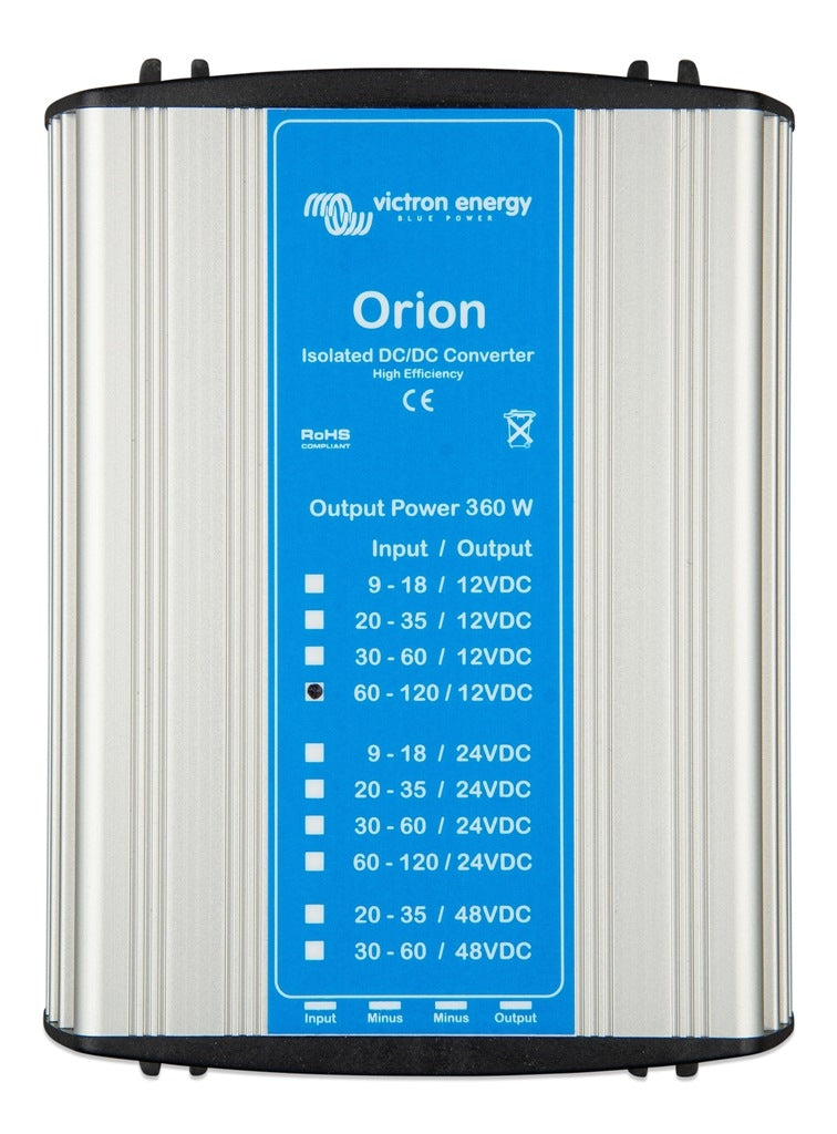 Victron Energy Orion 110/12 30A (360W) Isolated DC-DC Converter - 12V Voltage Regulator for RVs, Boats & Solar Systems | Power Supply for Off-Grid & Mobile Applications
