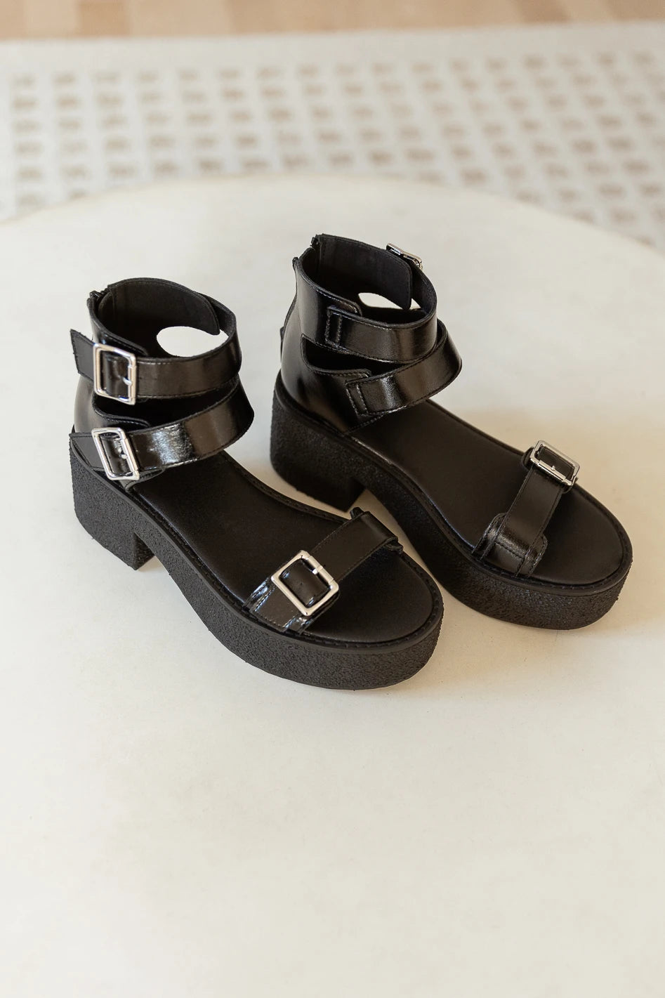 Alexia Black Platform Sandals for Women | Comfortable & Stylish Summer Shoes | Perfect for Beach, Vacation & Casual Outfits