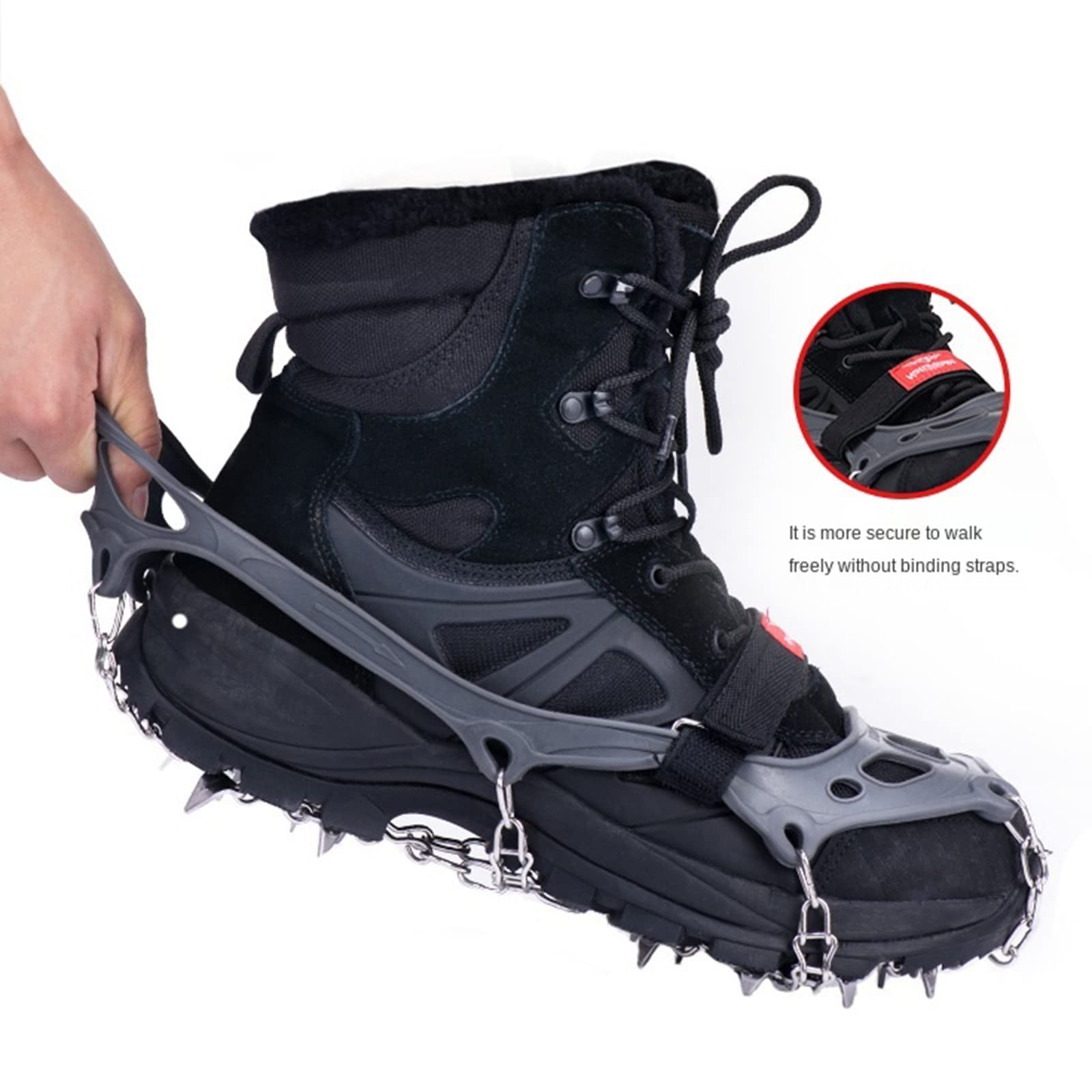 Anti-Slip Ice Climbing Crampons - Steel Spikes for Hiking Boots & Shoes | Winter Traction for Snow, Ice & Outdoor Adventures | Perfect for Mountaineering, Trail Hiking & Icy Conditions
