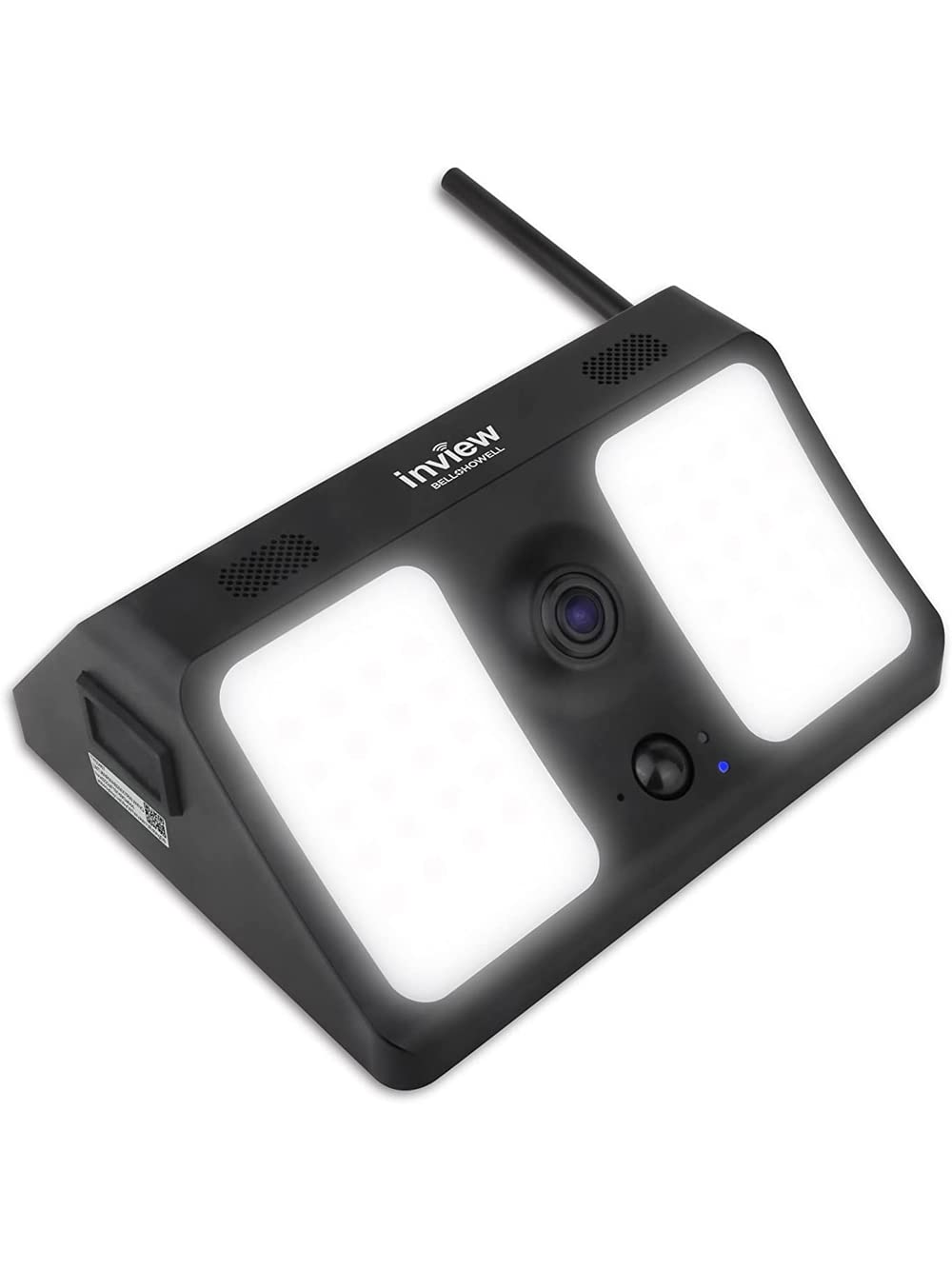 Bell + Howell InView BHSLC1 1080p HD Solar-Powered Outdoor Security Camera with Motion Detection & Night Vision - Weatherproof Floodlight Camera for Home Protection (Black) - Perfect for Driveways, Backyards & Entryways