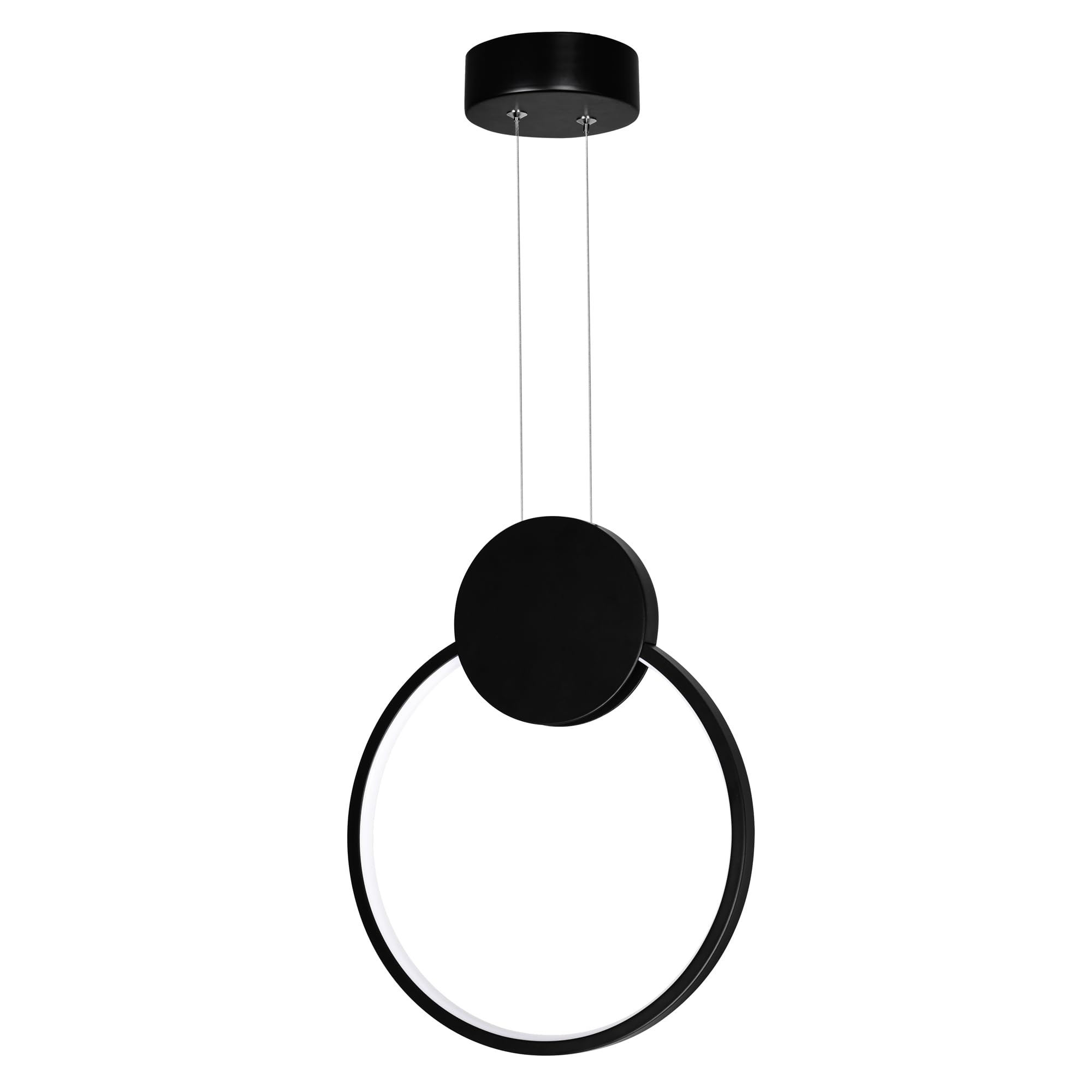 Black Modern Metal Mini Pendant Light with Pulley - Adjustable Hanging Fixture for Kitchen Island, Dining Room, or Bedroom Lighting