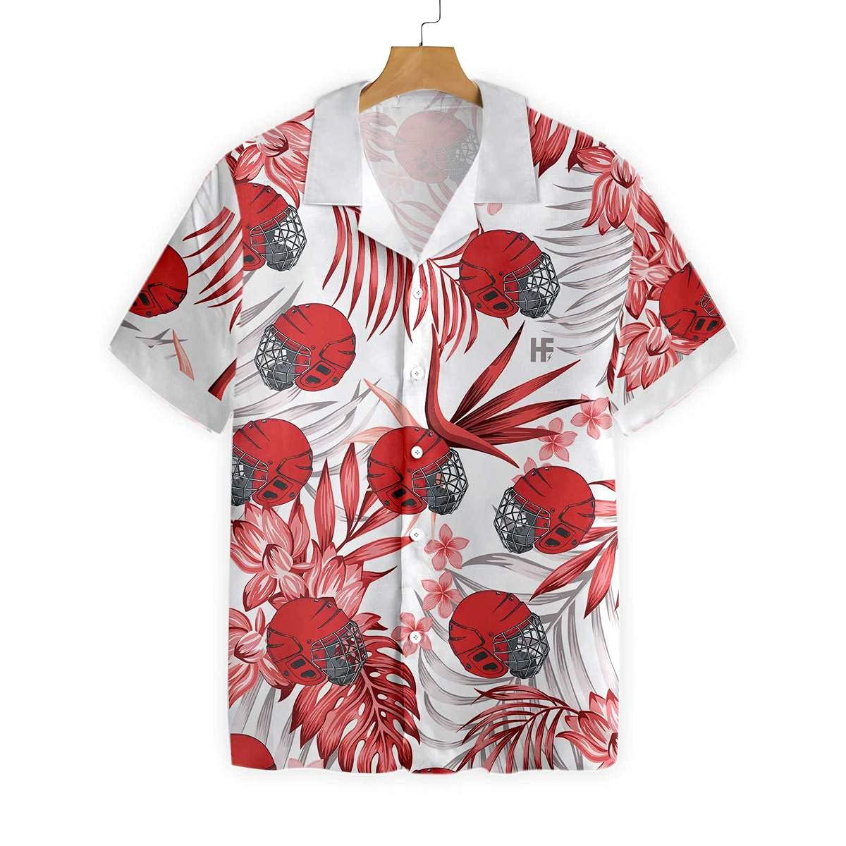 HYPERFAVOR Cool Hockey Shirts for Men & Women - Breathable Short Sleeve Button Down Hockey Jersey - Unique Hockey Gifts for Players & Fans - Perfect for Games, Practice & Casual Wear