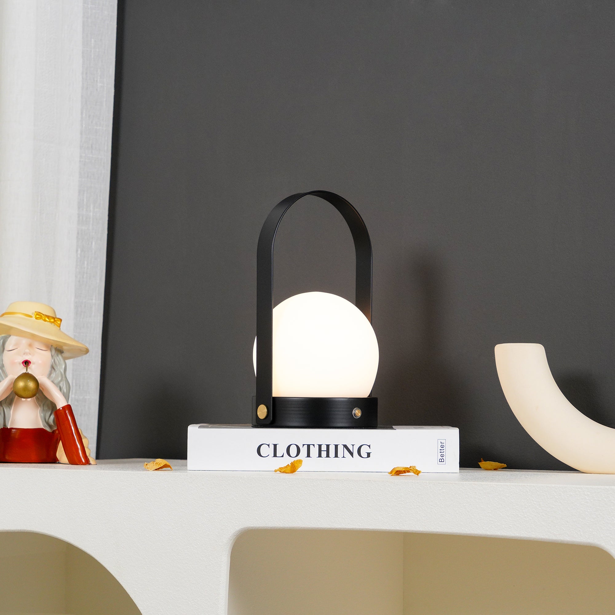 Carrie Rechargeable LED Table Lamp with Built-in Battery - Perfect for Bedroom, Living Room, and Office Night Light