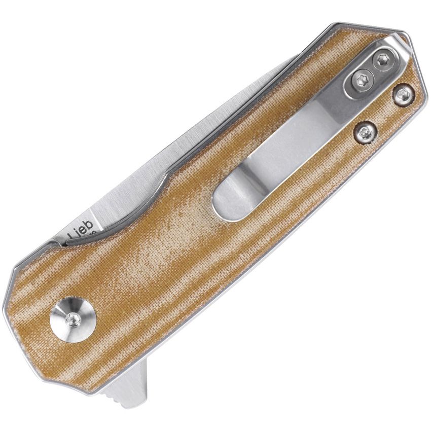 Kizer Azo Lieb Brown Micarta Folding Pocket Knife - EDC Utility Tool for Camping, Hiking & Outdoor Adventures
