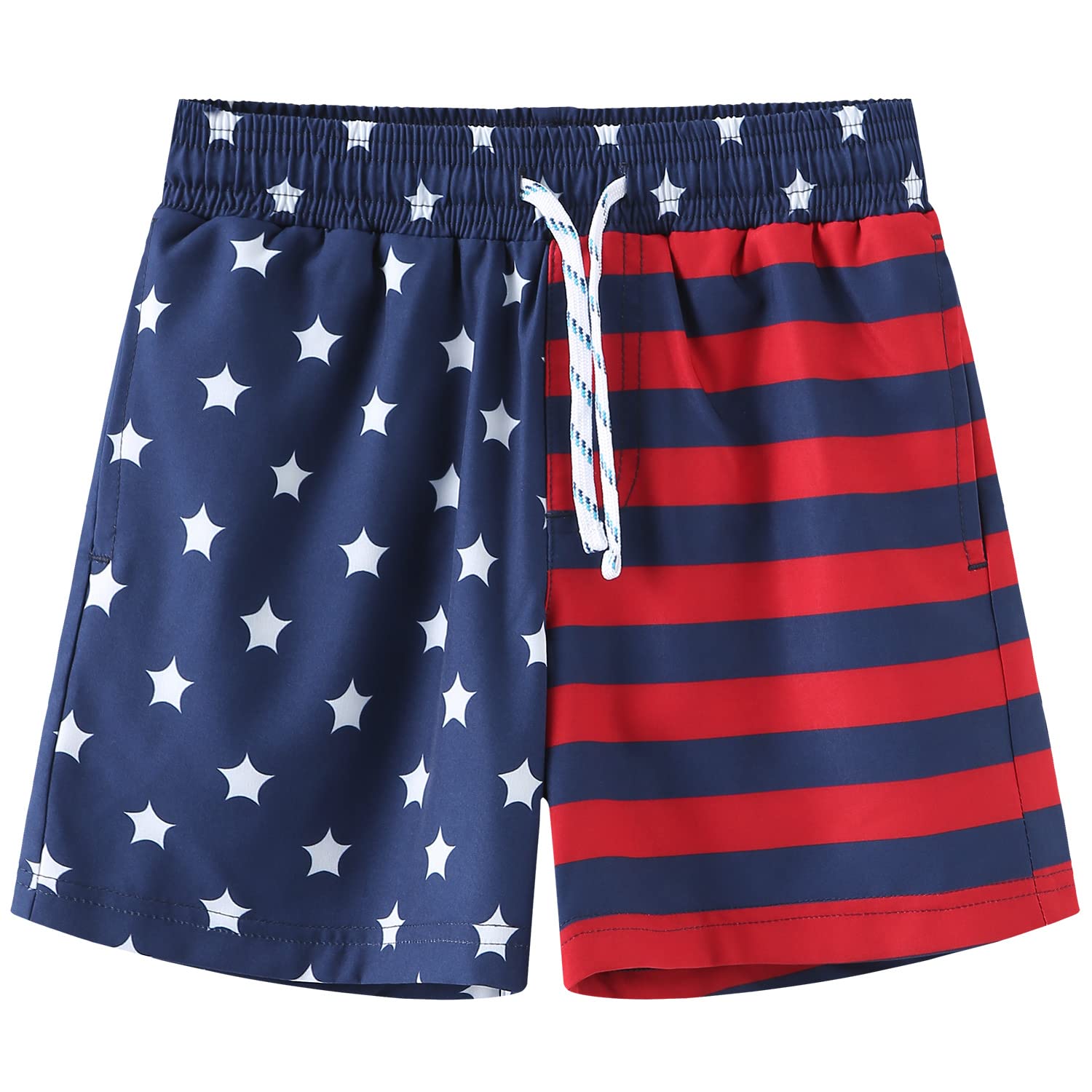 HODOSPORTS Boys Swim Trunks with Pockets - Quick Dry Swimwear, Bathing Suits & Swim Shorts for Kids - Perfect for Pool, Beach & Summer Water Activities