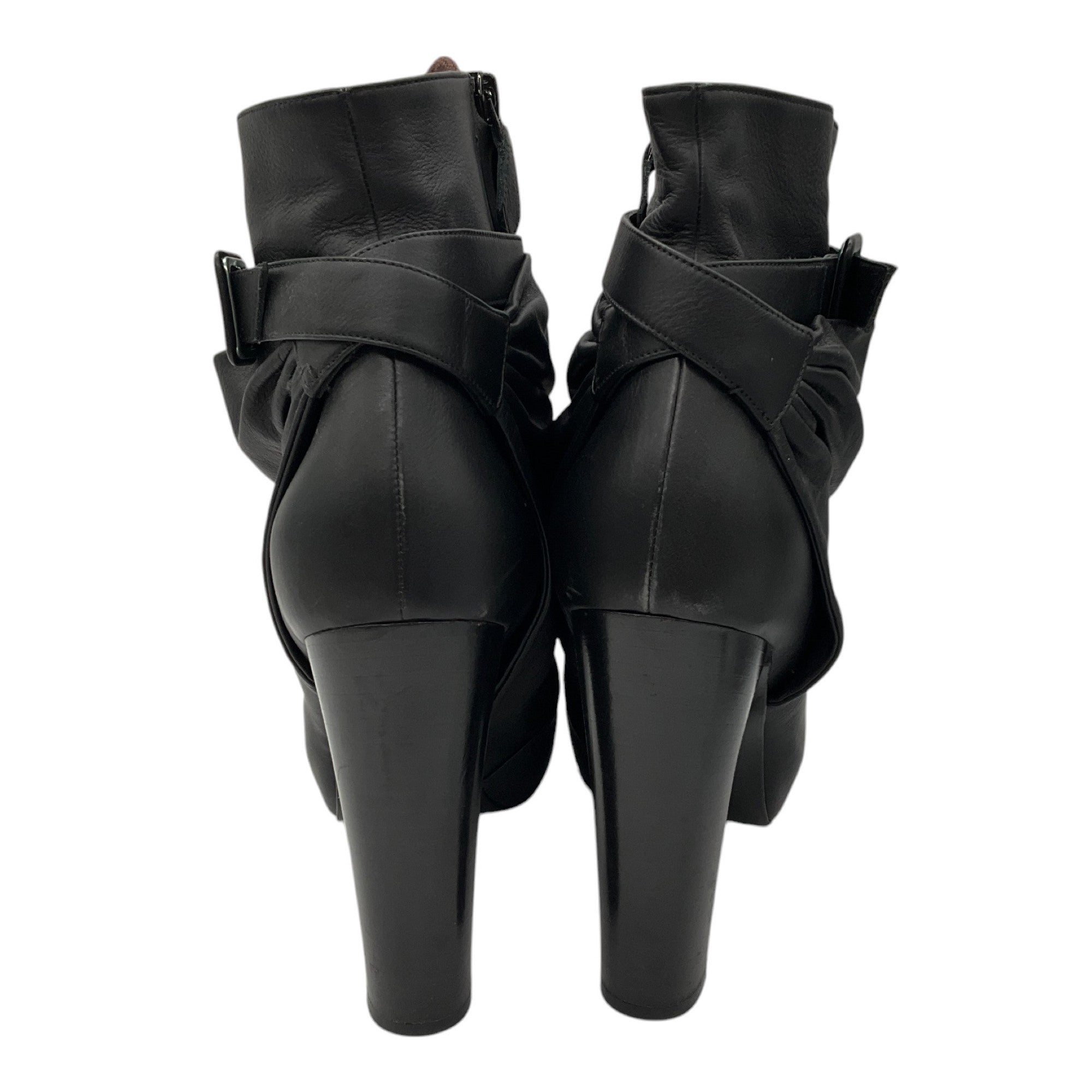 Hermes Black Leather Wrap Ankle Boots for Women - Luxury Designer Shoes for Casual & Evening Wear - Perfect for Date Night & Office Outfits