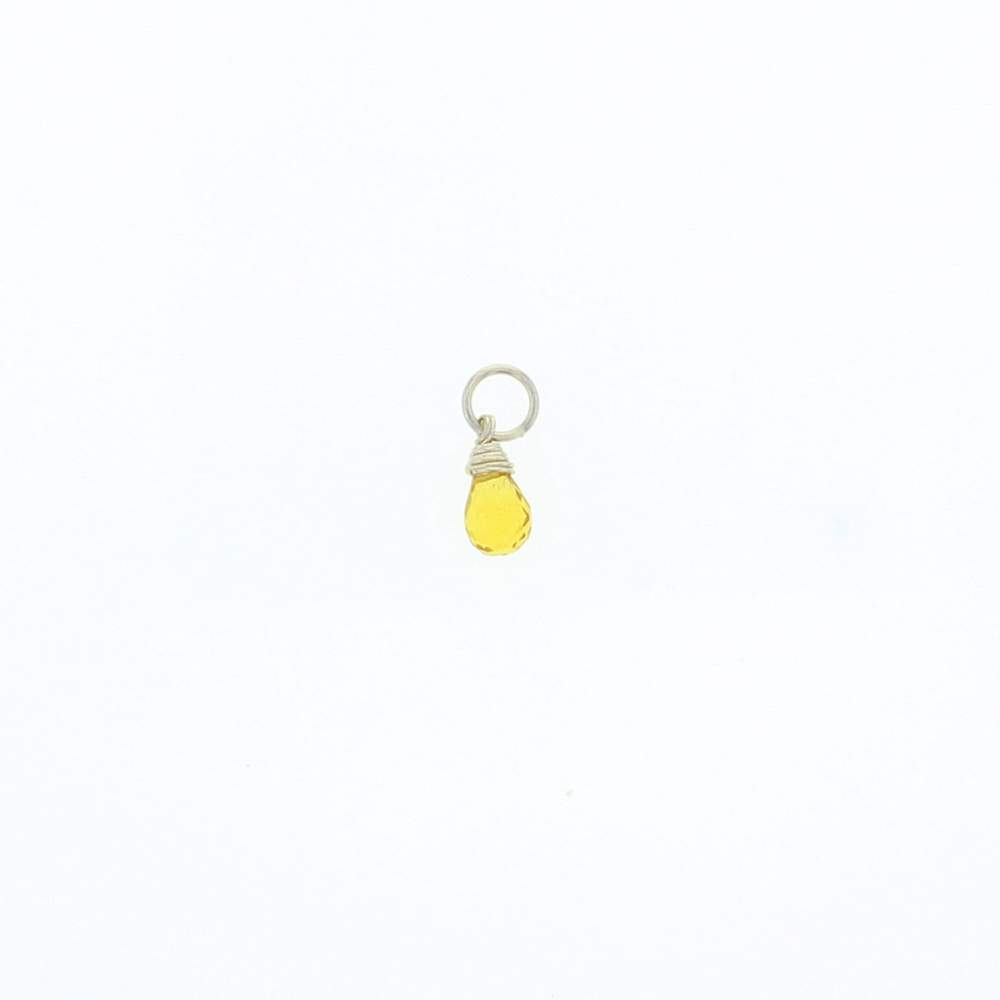 Natural Citrine Gemstone Sterling Silver Mini Charm Pendant - Perfect for Necklaces, Bracelets & Jewelry Making