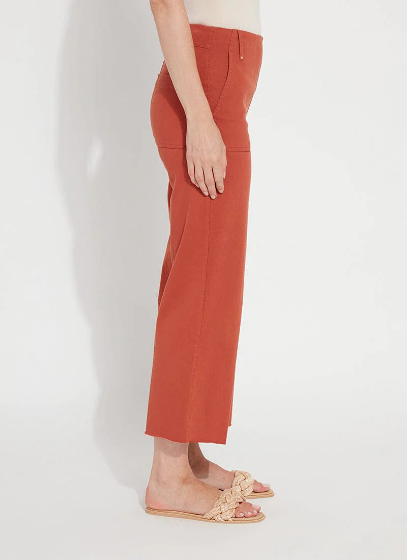 Athena Wide Leg Crop Pants - Pure Henna Dye | Comfortable & Stylish for Yoga, Travel & Casual Wear