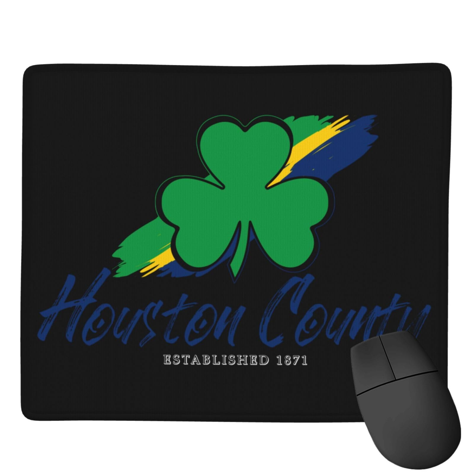 SIYTUAU Houston County TN Logo Mouse Pad - Waterproof, Non-Slip Rubber Base - 7x9 Inch Office & Gaming Mousepad for Laptop & PC - Perfect for Work, Gaming & Home Office Use