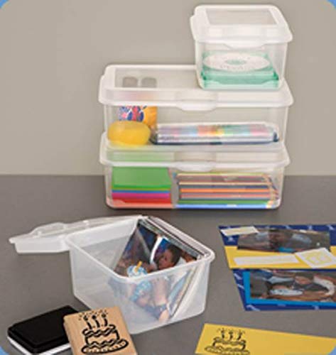 Sterilite Large and Small FlipTop Latching Storage Boxes - 6 Pack & 12 Pack for Office, Home Organization | Perfect for Closet, Garage, and Kids' Toy Storage