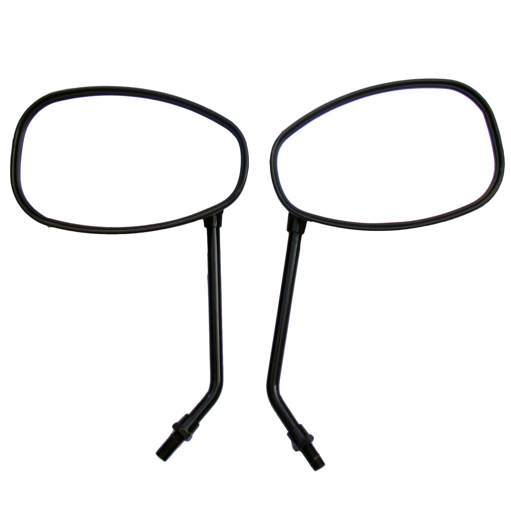 Black Oval Rear View Mirrors for 1985 Honda Rebel 250 CMX250CL - Universal Fit, Durable Motorcycle Side Mirrors - Perfect for Cruiser Bikes & California Riders