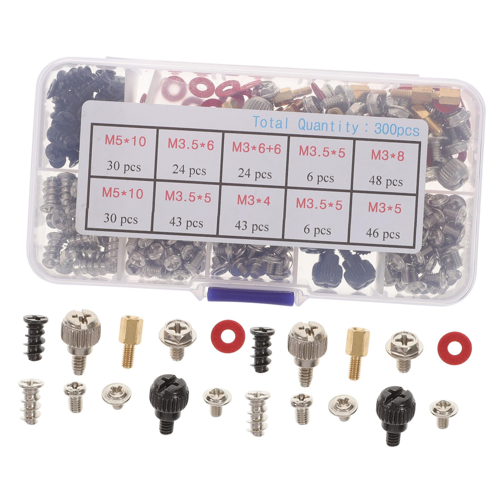 【Mikikit】1 Set Computer Host Screw Kit - Laptop Stands, Motherboard Screws, Fan Mounting, DIY Computer Build, Countersunk Bolts, Small Screws - Perfect for PC Assembly & Laptop Repair