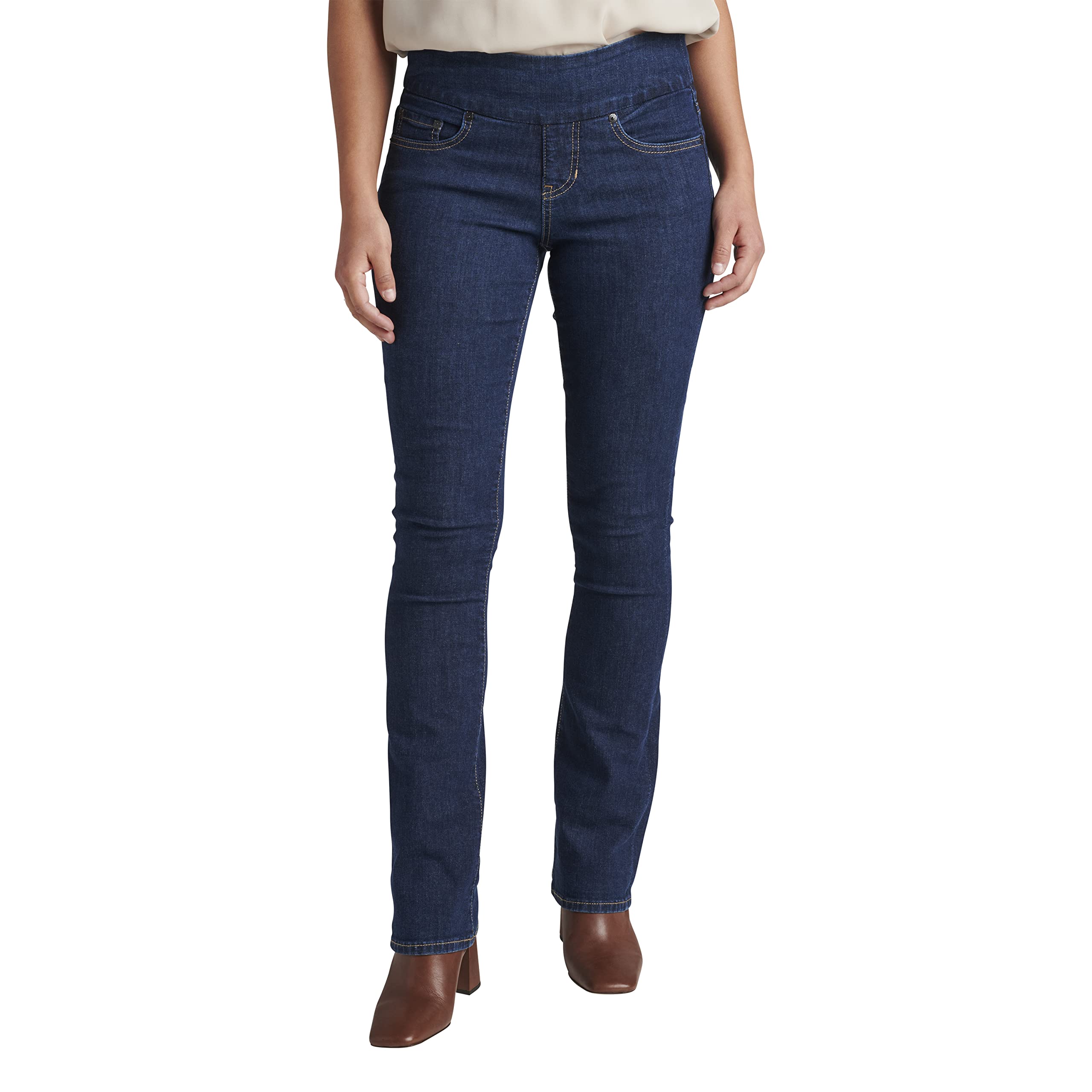 Jag Jeans Women's Paley Mid Rise Bootcut Stretch Pull-on Jeans - Comfortable & Stylish for Work, Casual Wear & Night Out