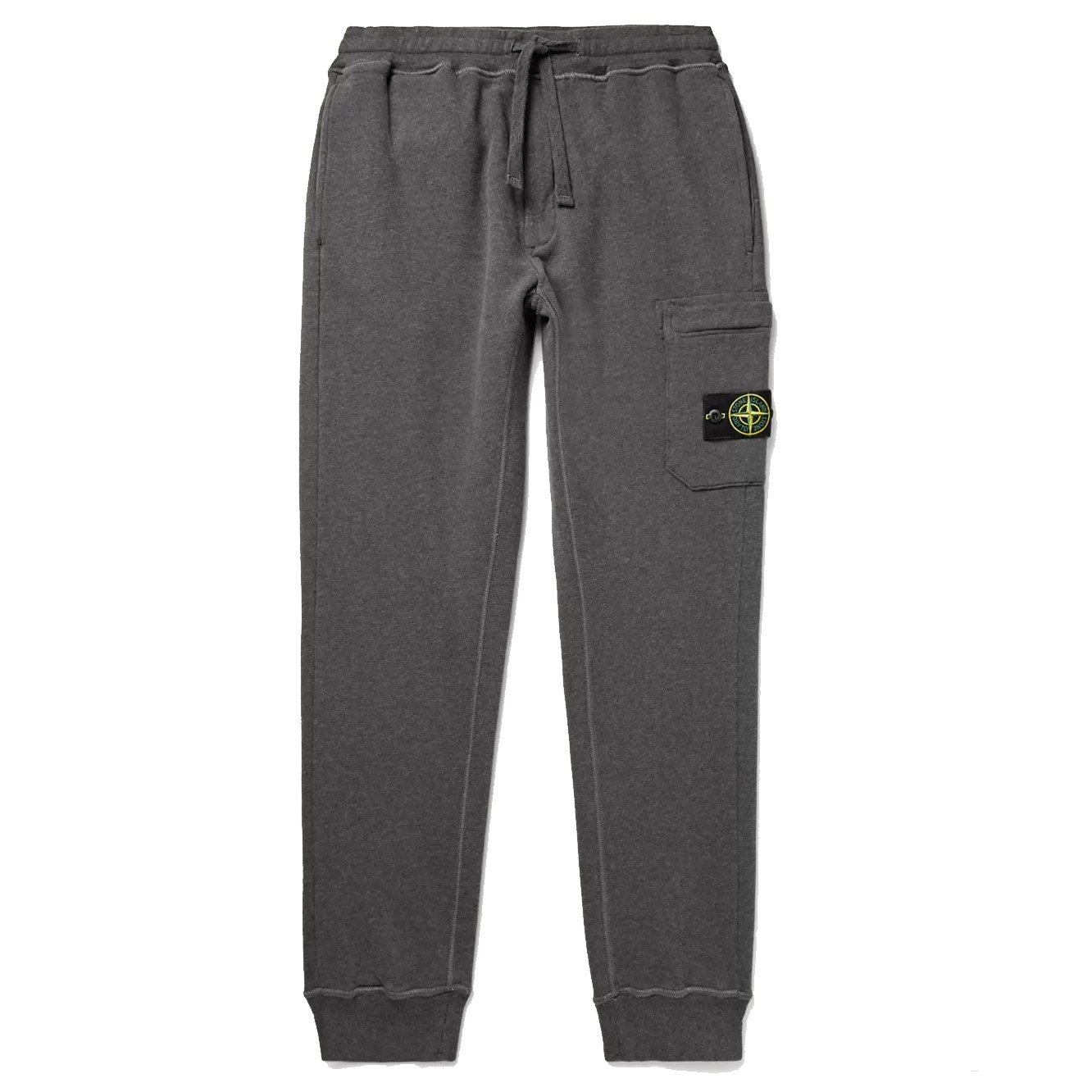 Stone Island Grey Slim Fit Sweatpants for Men - Comfortable Joggers for Casual Wear, Gym & Lounge