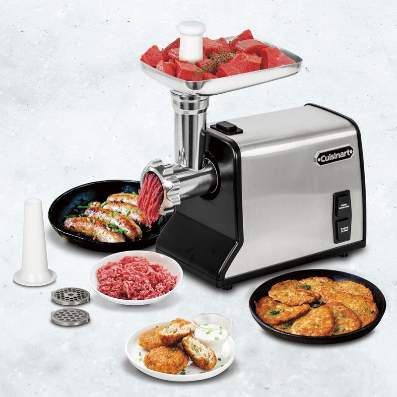 Cuisinart MG 200C Stainless Steel Meat Grinder - Heavy Duty Electric Meat Mincer for Home Kitchen, Sausage & Burger Making, Food Processing