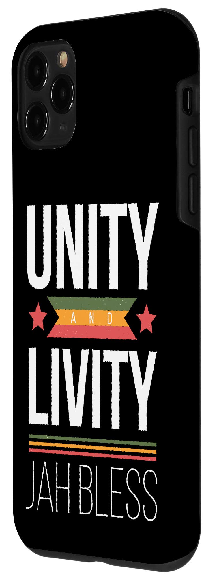 iPhone 11 Pro Case - Rastafari Reggae Music Inspired Design with Jamaica Flag Colors (Red, Green, Yellow) - Perfect Gift for Reggae Lovers & Music Festival Goers