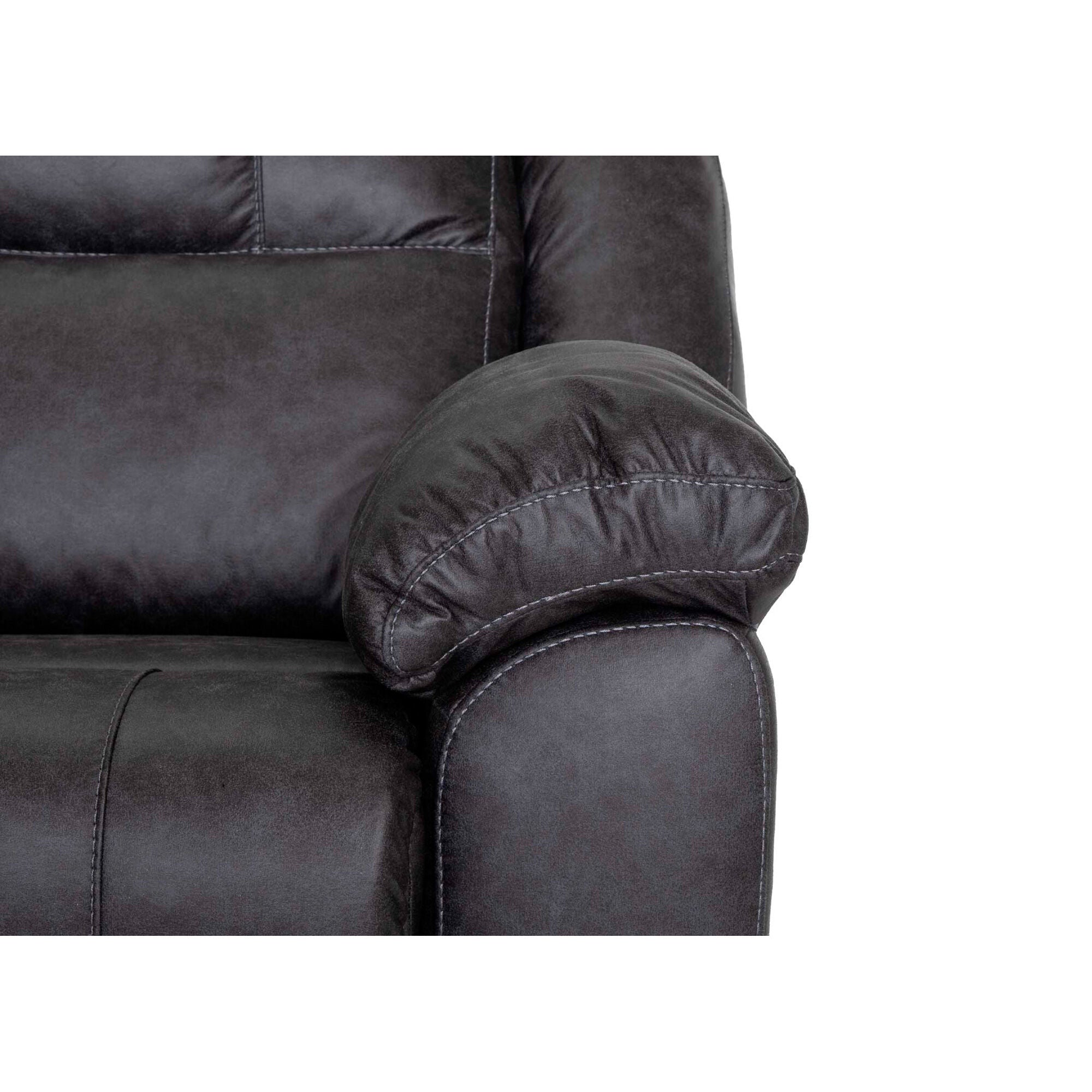 Rufford Reclining Sofa - Modern Comfortable Leather Recliner Couch for Living Room | Perfect for Home Theater, Family Lounge & Relaxation