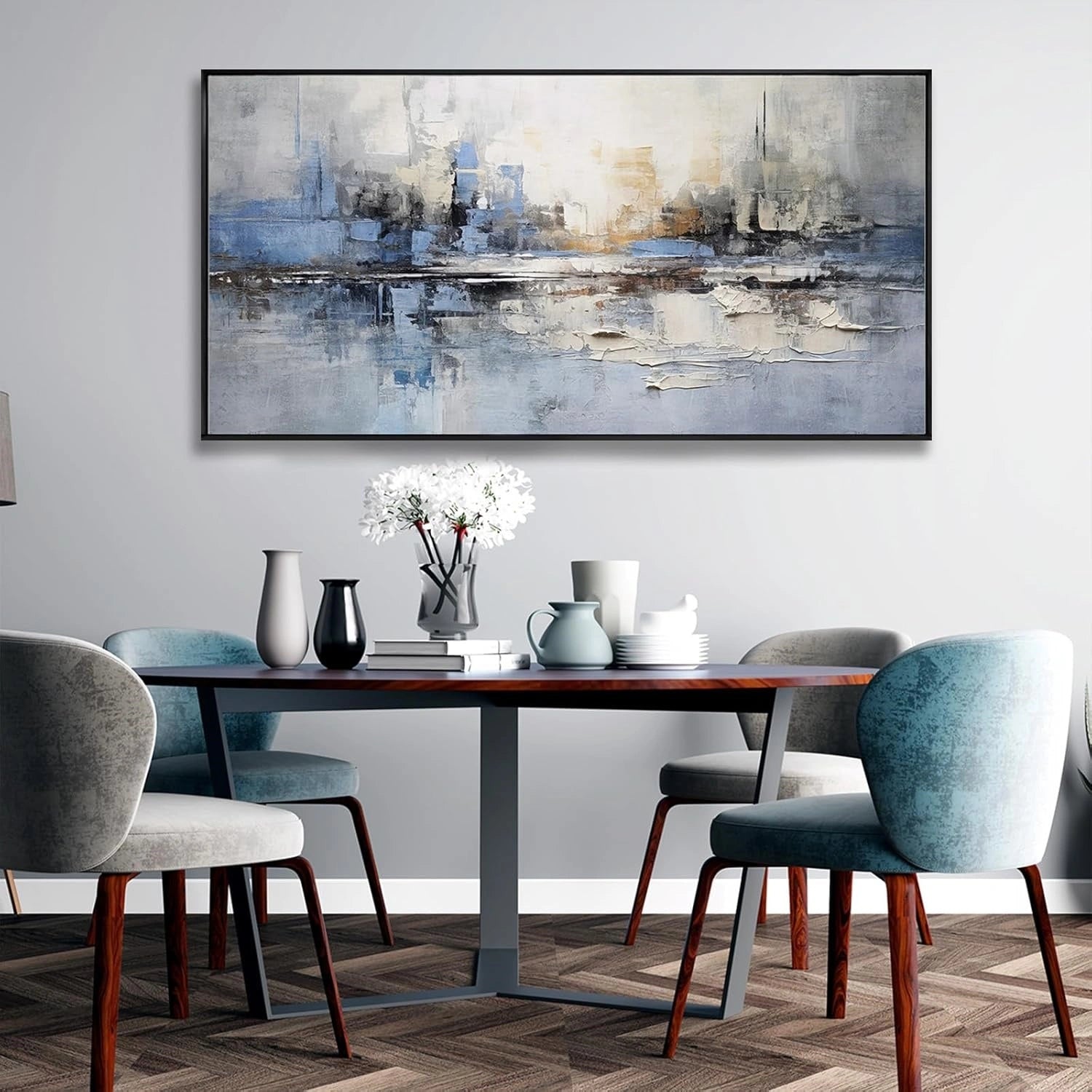 Abstract Painting #AB 343 - Modern Wall Art for Living Room, Bedroom & Office Decor - Handmade Canvas Artwork for Home & Gifts
