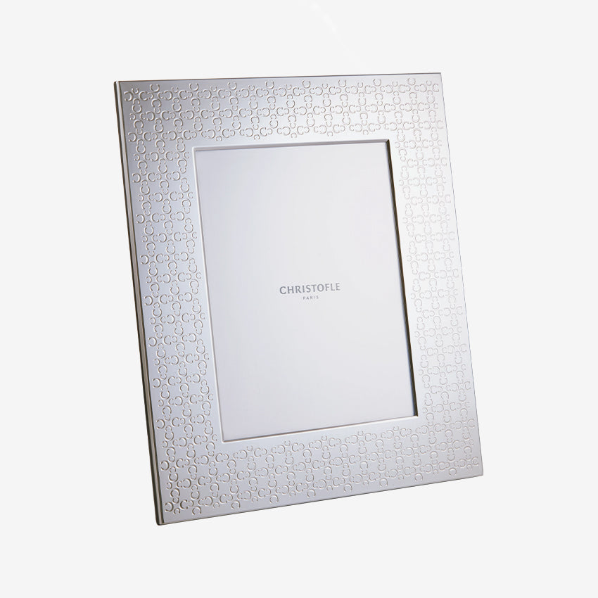 Christofle Iconik Picture Frame - Elegant Silver Photo Frame for Home & Office Decor | Perfect for Displaying Family Photos, Wedding Pictures & Artwork