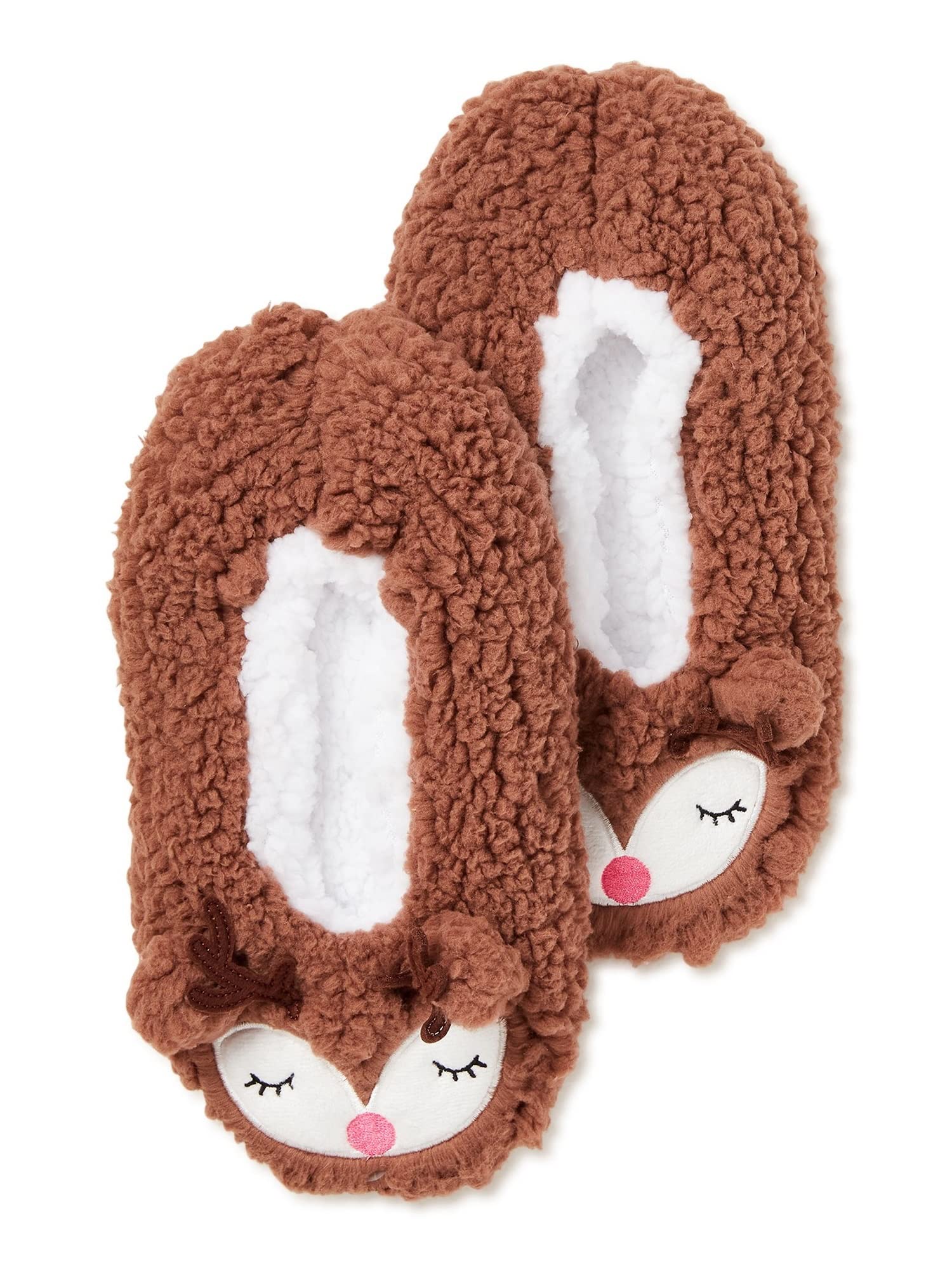 Cozy Holiday Women's Fuzzy Slipper Socks - Soft Warm House Slippers for Christmas, Winter & Home Relaxation - 1 Pair Pack - Perfect for Lounging, Gift Giving & Cozy Nights by the Fireplace