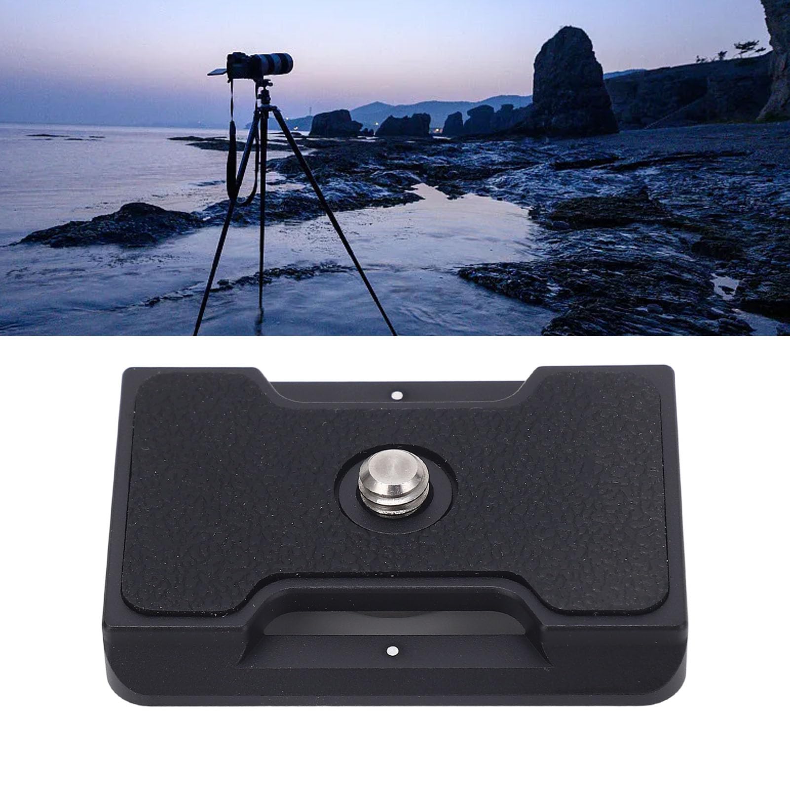 Universal Aluminum Alloy Quick Release Plate with 1/4 Inch Screw Hole - CNC Crafted Tripod Adapter for Arca Port Cameras | Perfect for DSLR, Mirrorless & Action Camera Mounting