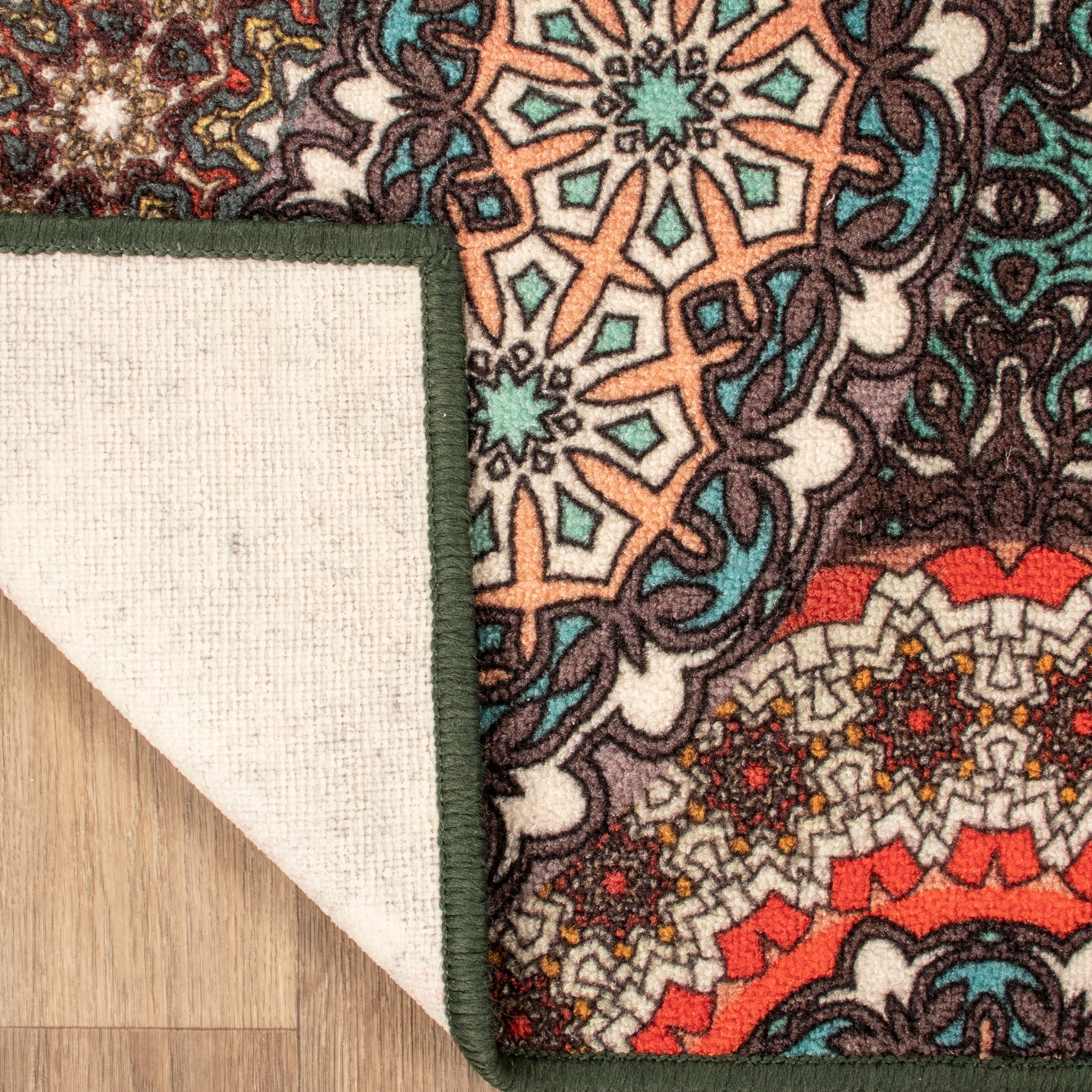 Evaline Bohemian Medallion Non-Slip Indoor/Outdoor Area Rug - Perfect for Living Room, Bedroom, Patio & Deck Decor