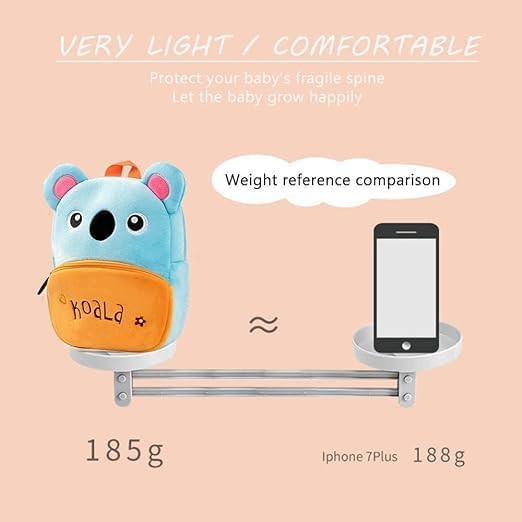 **Cute Plush Cartoon Toddler Backpack for Girls & Boys Ages 1-5 – Lightweight Preschool Backpack for Nursery, School, Travel & Picnic – Soft Kids Travel Bag for Daycare & Outdoor Adventures**