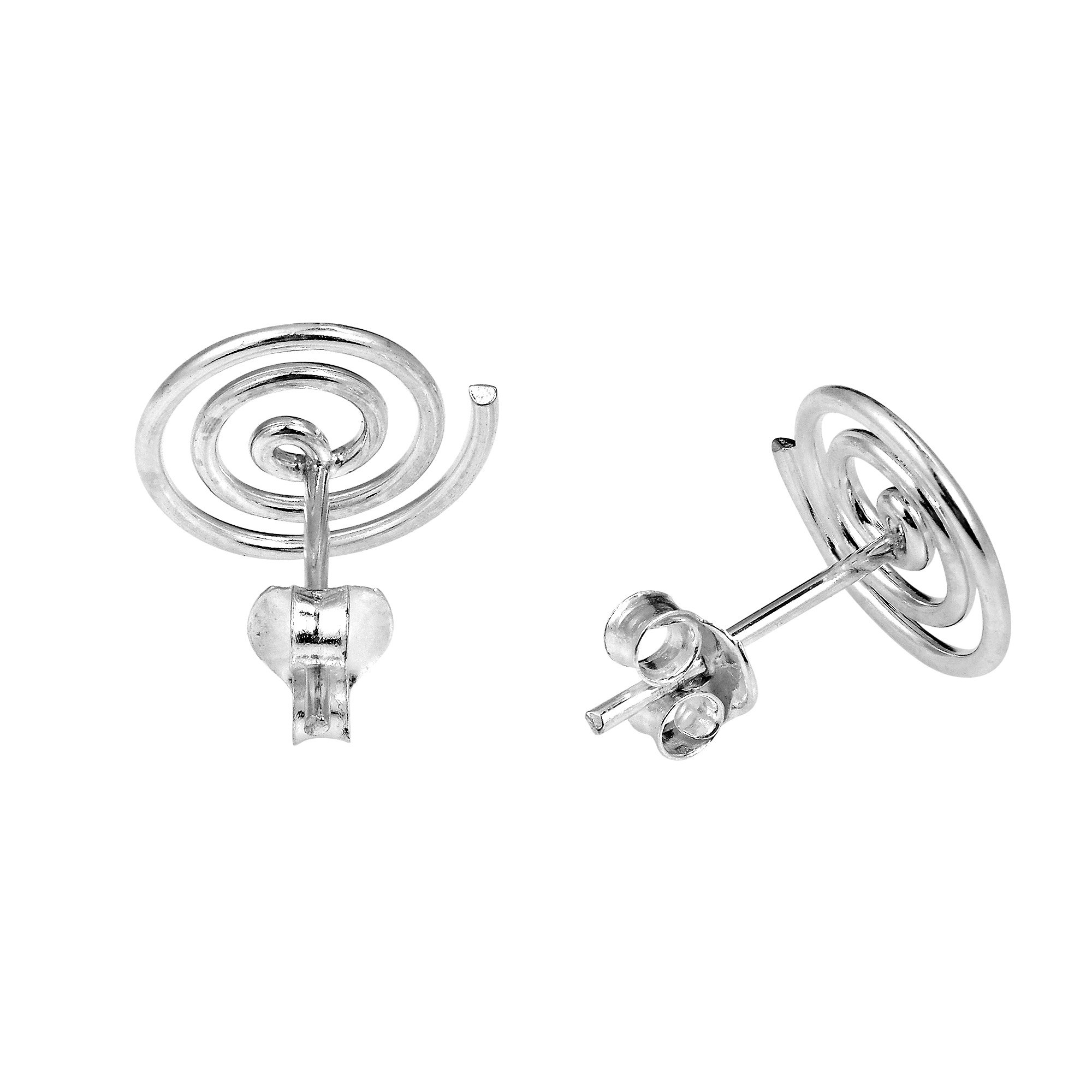 AeraVida .925 Sterling Silver Swirl Maze Stud Earrings for Women | Elegant Spiral Design Round Studs | Perfect Jewelry Gift for Birthday, Anniversary & Valentine's Day | Great for Office Wear, Date Night & Special Occasions