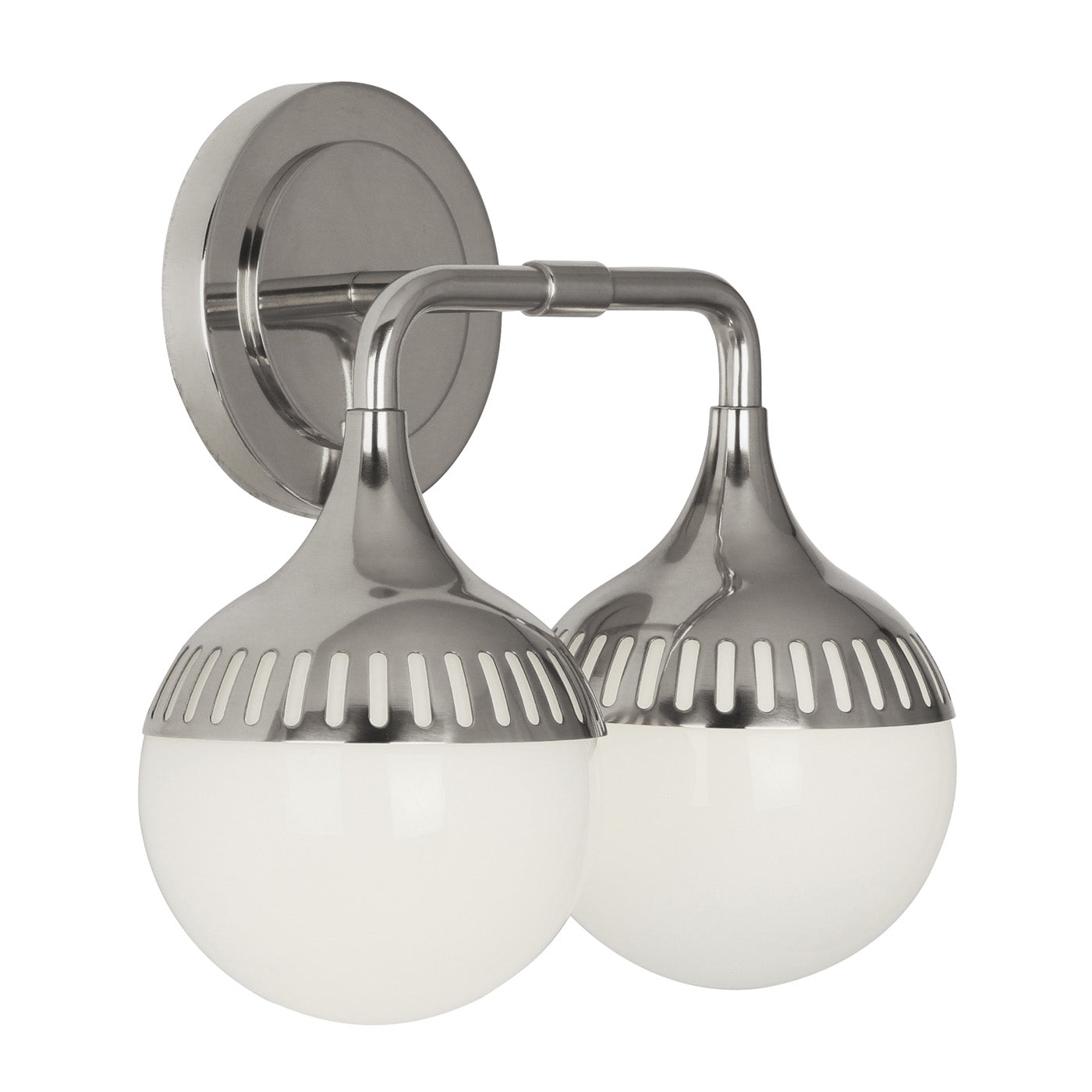 Rio Two Light Sconce Wall Fixture - Modern Plug-in Wall Sconce with Adjustable Arms for Bedroom, Living Room, or Hallway Lighting