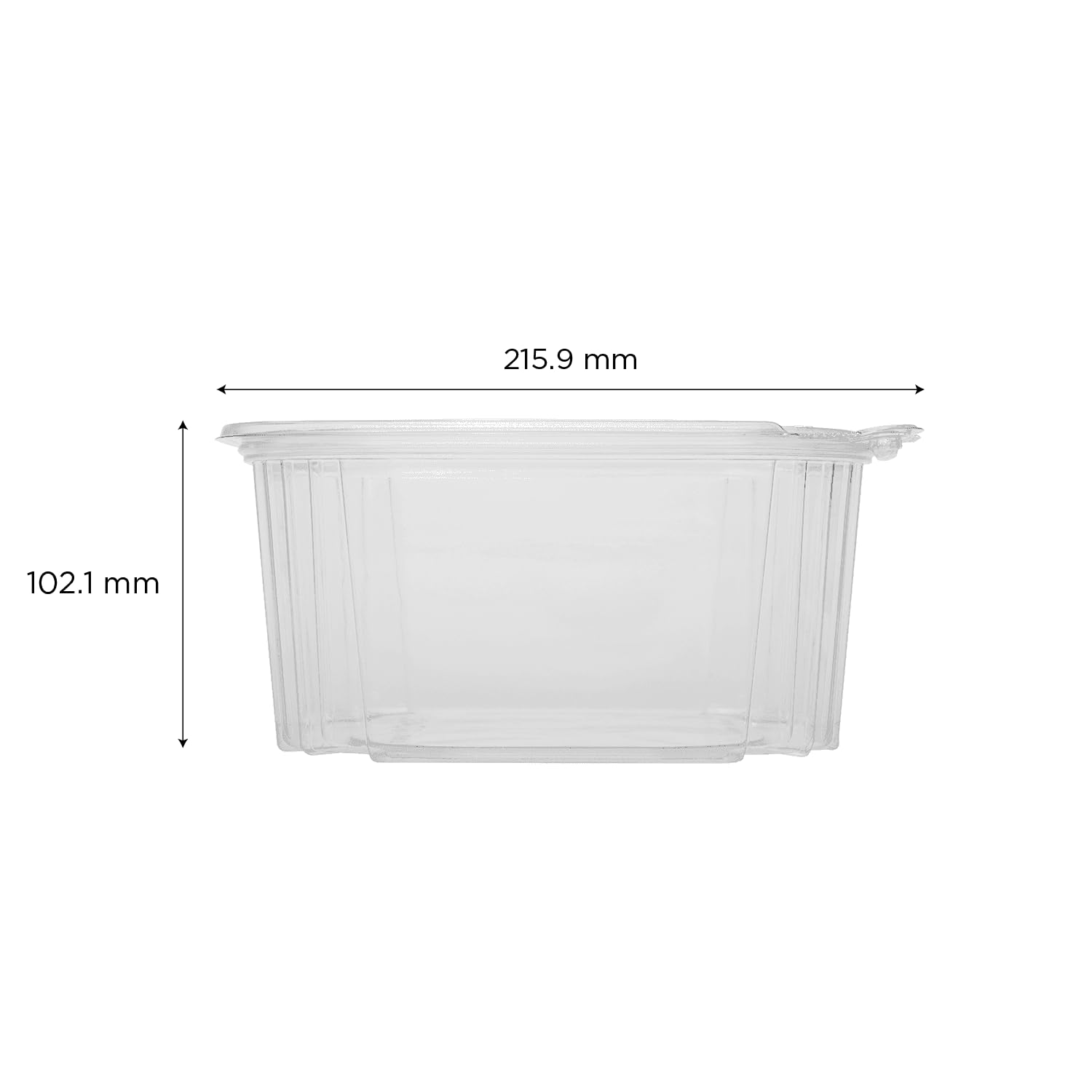 64oz - 120 ct PET Tamper Proof Square Deli Containers with Flat Lids | Stackable Clear Food Storage Containers for Kitchen, Meal Prep, Dog Treats | Freezer Safe & Recyclable | Perfect for Restaurants, Catering & Home Organization