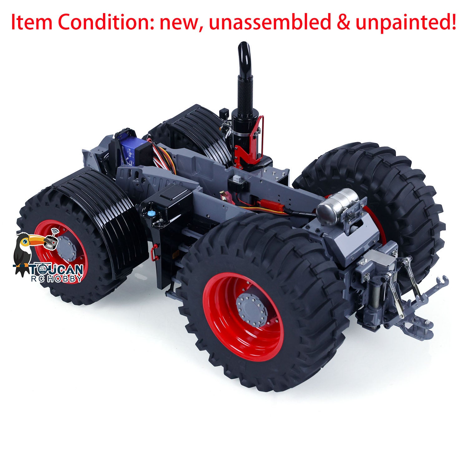Metal Chassis for LESU 1/16 4X4 1050 RC Tractors - Unpainted DIY Remote Control Car Model Kit & Spare Parts - Perfect for Hobbyists and RC Enthusiasts (Off-Road Racing, Crawling, Custom Builds)