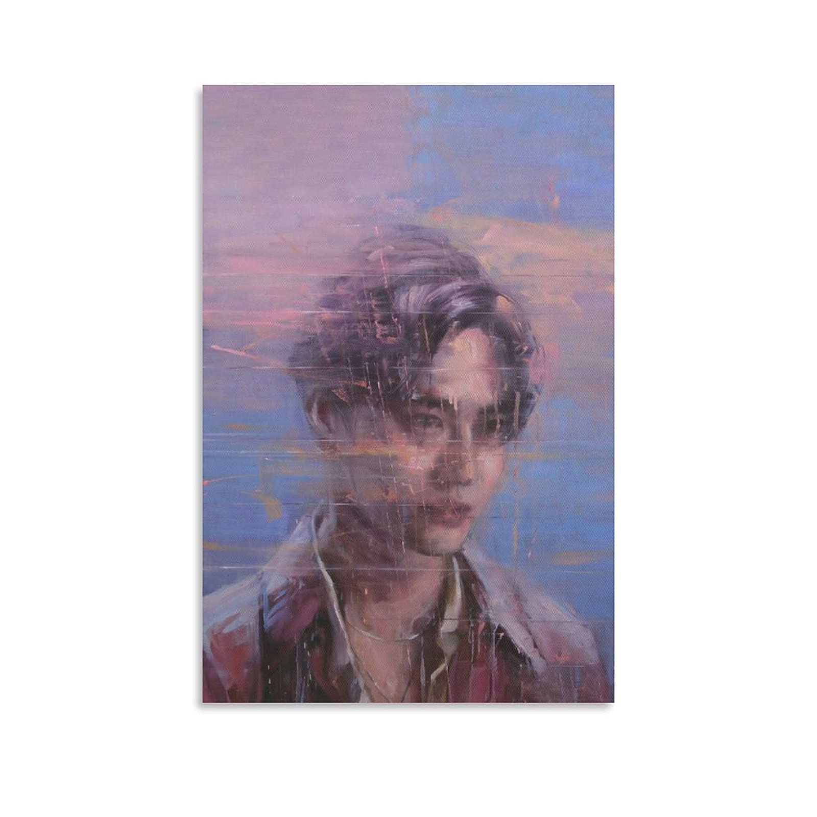 EXO Suho Self Portrait Kpop Poster - EXO Teaser Drawing Canvas Wall Art 8x12 inch (20x30cm) - Perfect for Kpop Fan Bedroom Decor, Living Room Art & Gift for EXO-L Fans