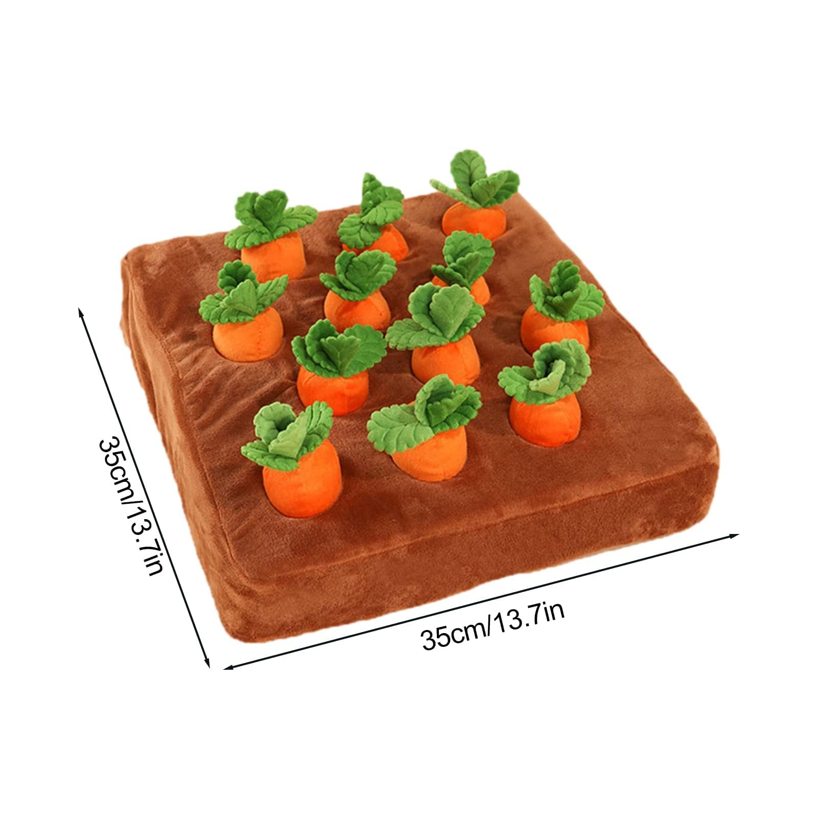 Dog Snuffle Mat with 12 Carrots - Interactive Puzzle Toy for Stress Relief & Nosework Feeding Games